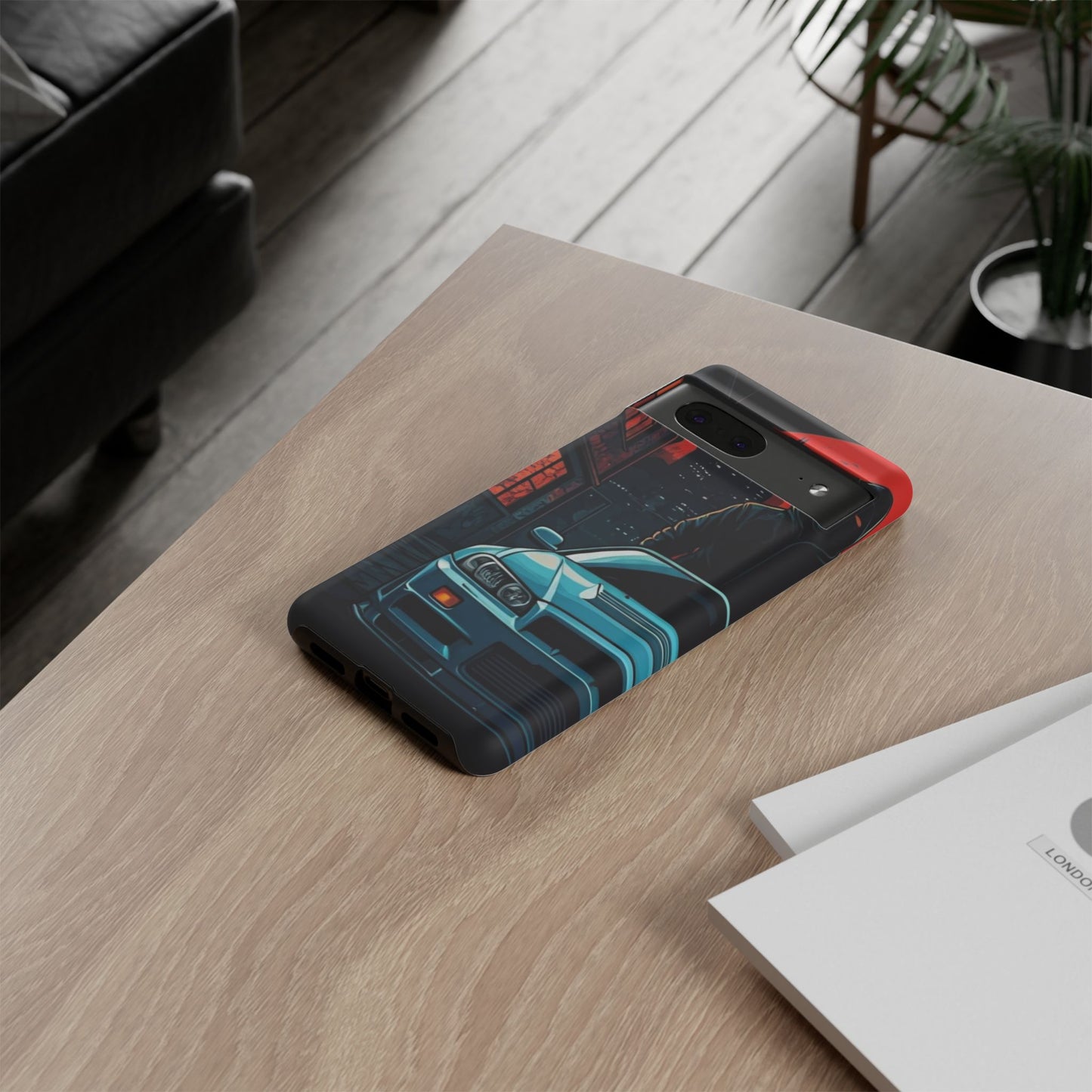 Nissan Skyline R34 Street Life-Dual Layer Ultra Tough Phone Case Google Pixel 7 Matte Printify by The Night Shift Automotive Apparel