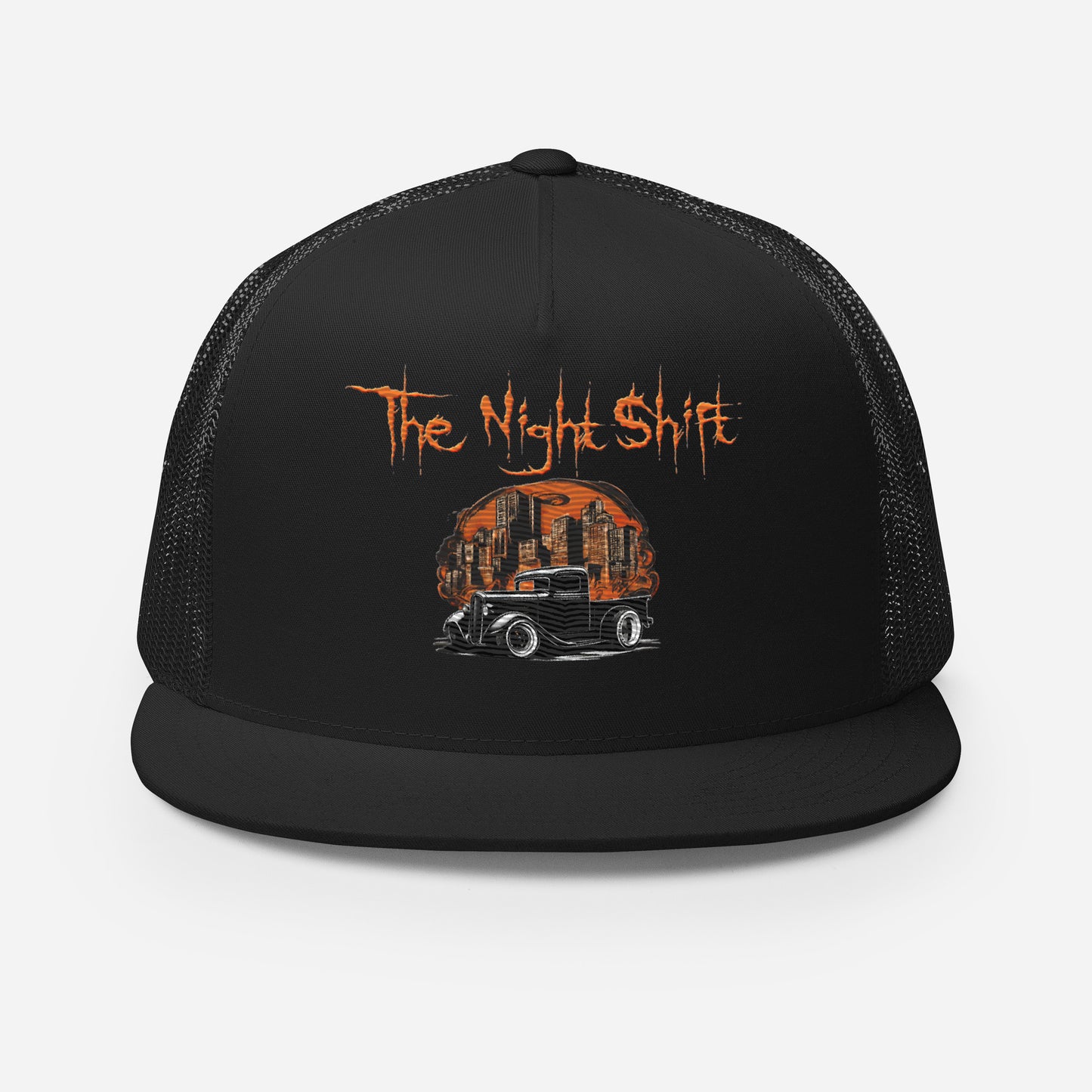 The Night Shift-Embroidered Snapback Trucker Hat The Night Shift Performance Street Gear by The Night Shift Automotive Apparel