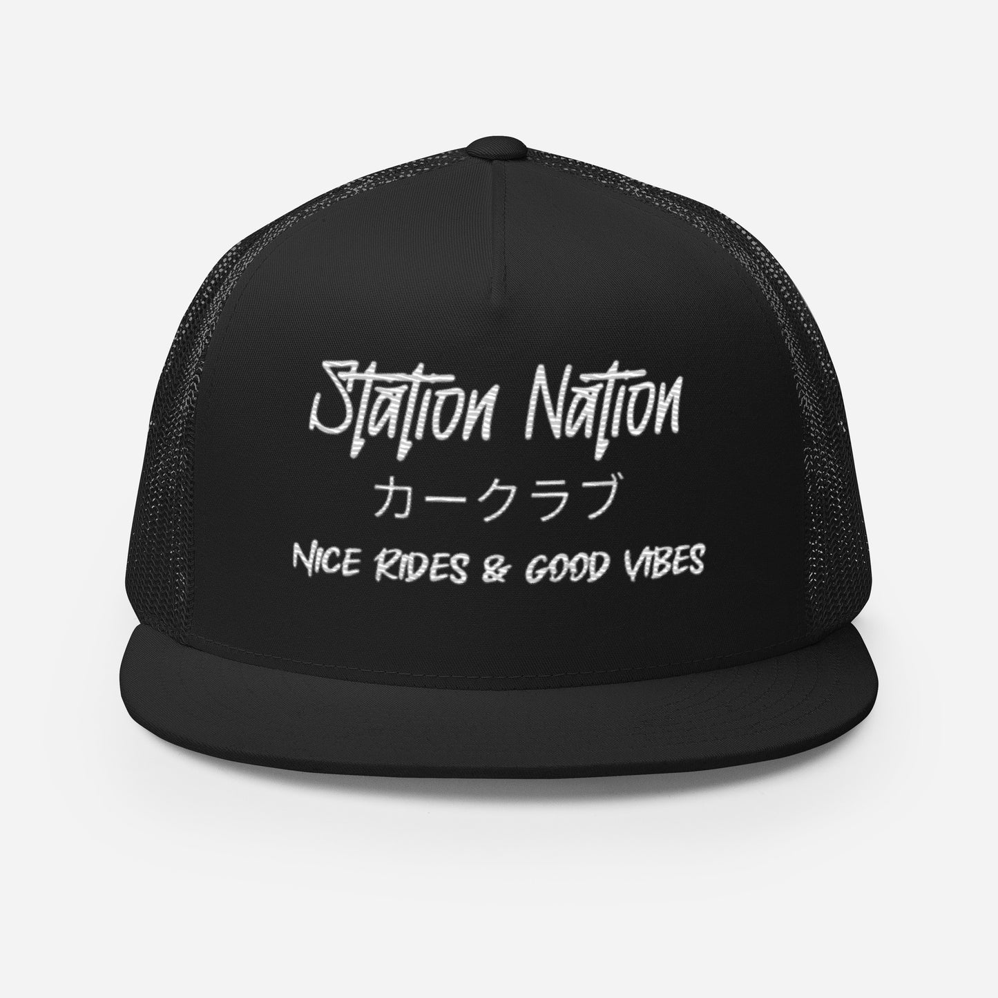 Station Nation-Embroidered Snapback Trucker Hat The Night Shift Performance Street Gear by The Night Shift Automotive Apparel