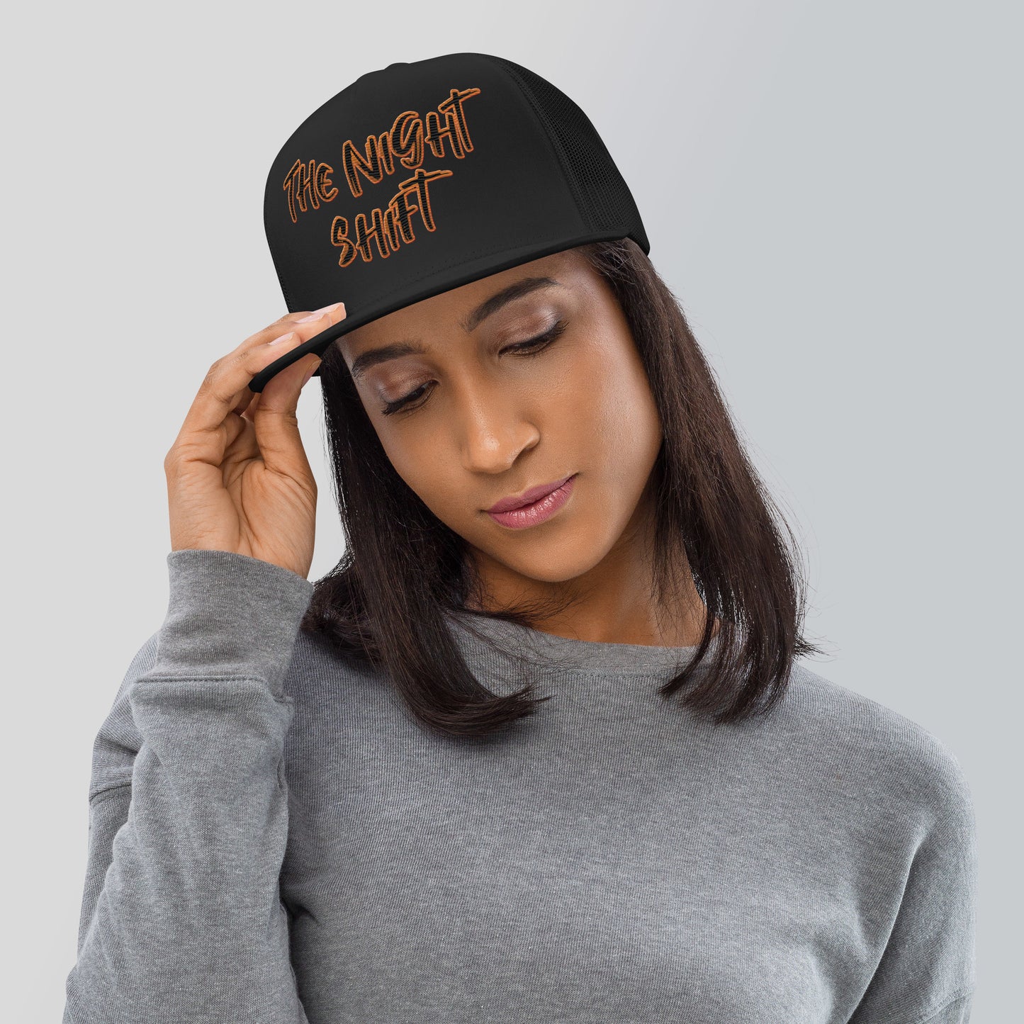 The Night Shift-Embroidered Mesh Snapback Trucker Hat The Night Shift Performance Street Gear by The Night Shift Automotive Apparel
