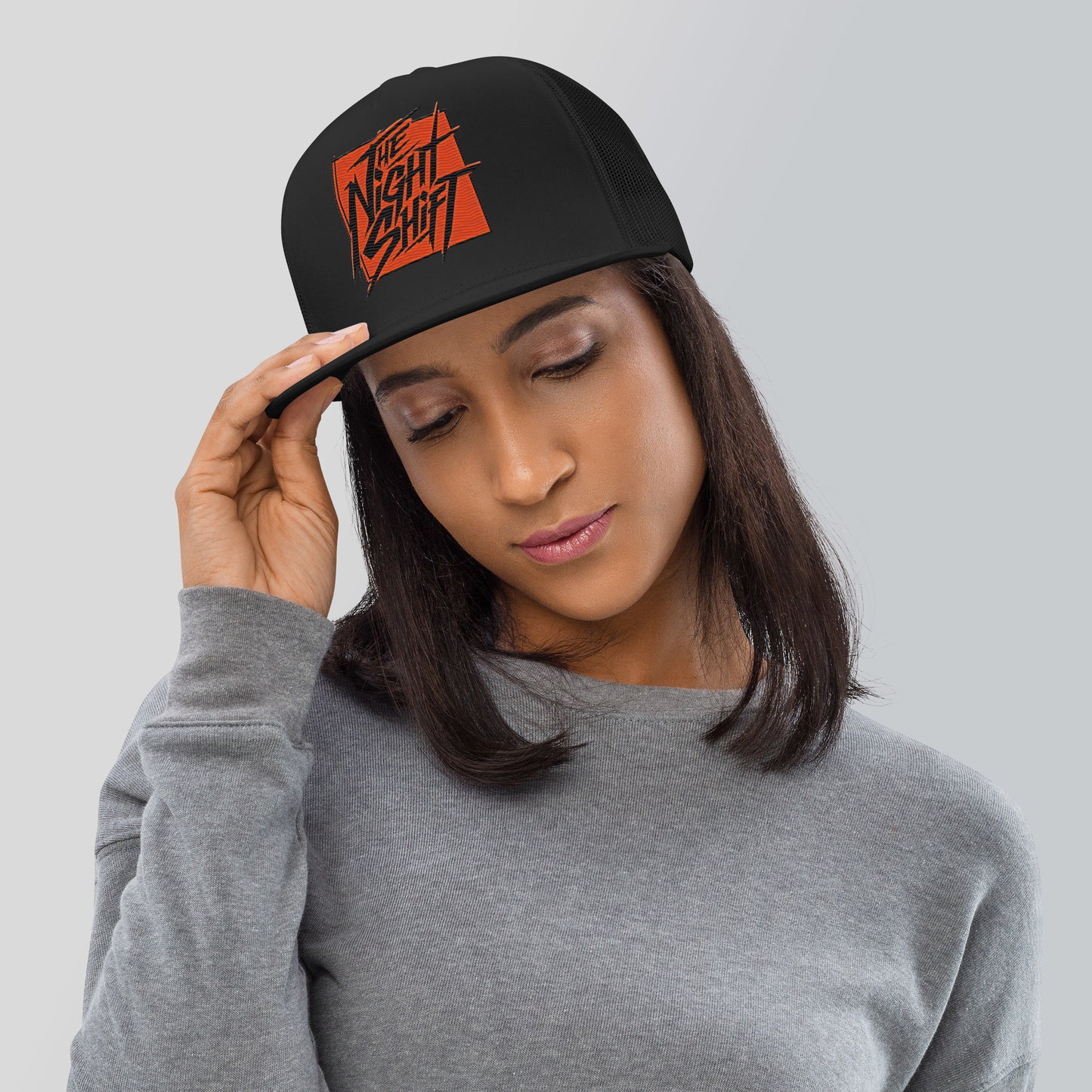 The Night Shift-Embroidered Mesh Snapback Trucker Hat The Night Shift Performance Street Gear by The Night Shift Automotive Apparel