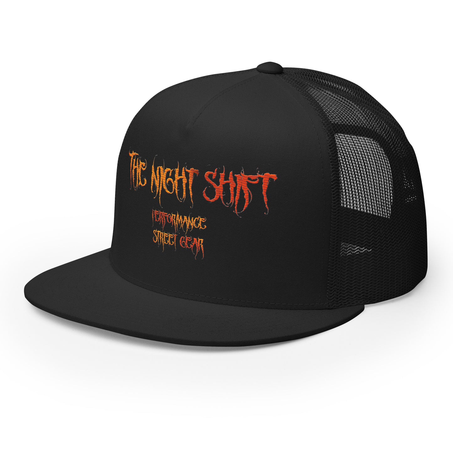 The Night Shift-Embroidered Snapback Trucker Hat The Night Shift Performance Street Gear by The Night Shift Automotive Apparel