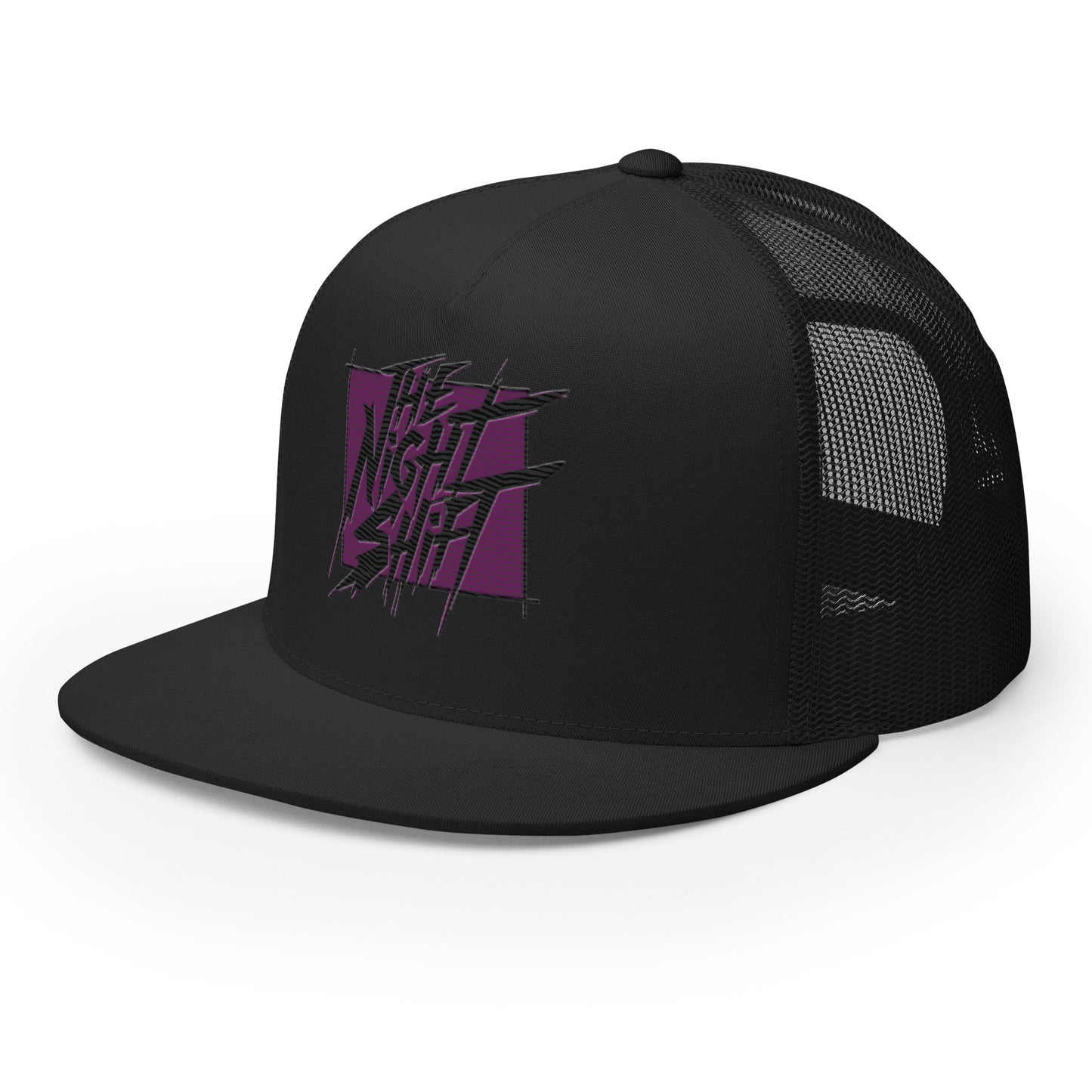 The Night Shift-Embroidered Mesh Snapback Trucker Hat The Night Shift Performance Street Gear by The Night Shift Automotive Apparel