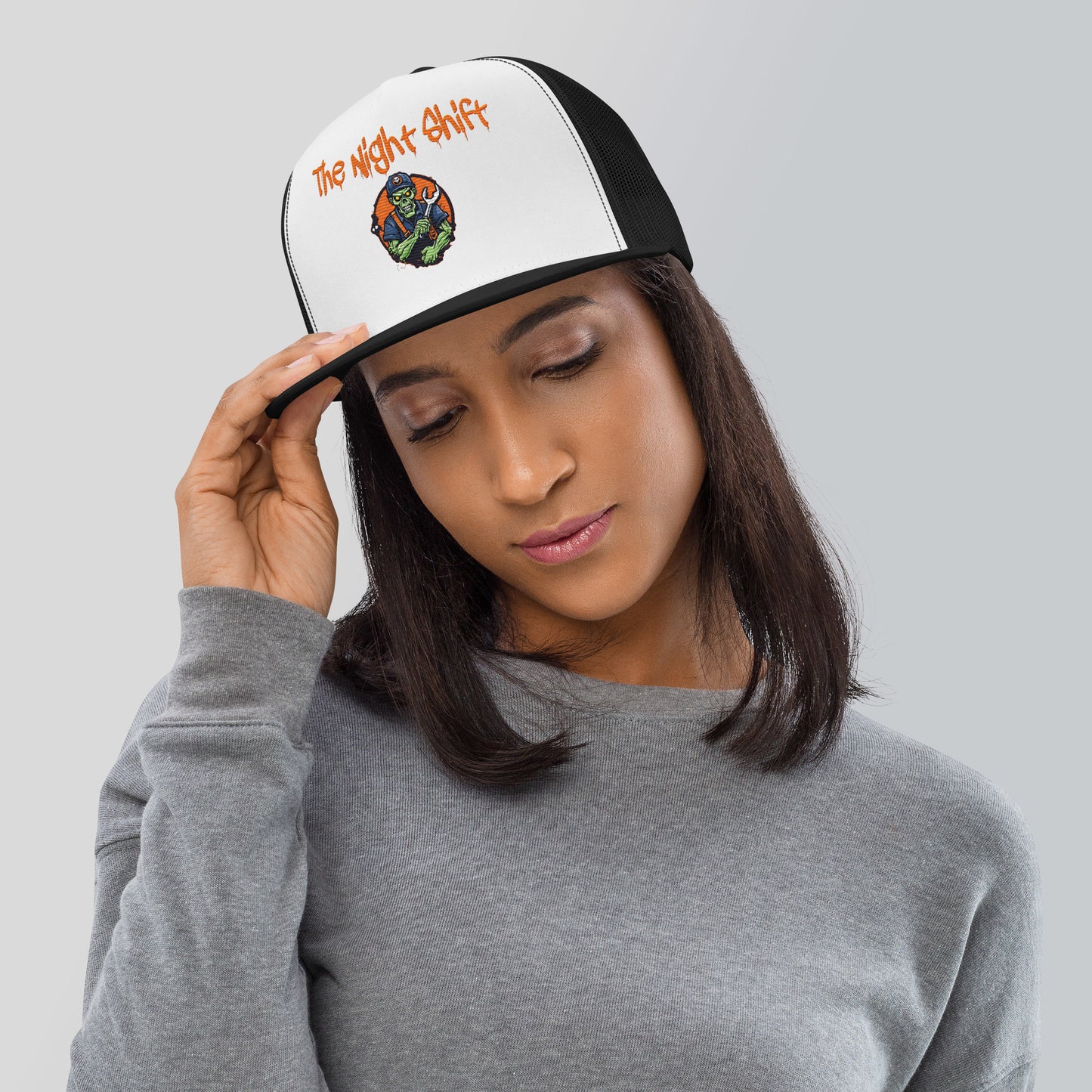 Don't Stop Till You Drop-Embroidered Snapback Trucker Hat The Night Shift Performance Street Gear by The Night Shift Automotive Apparel