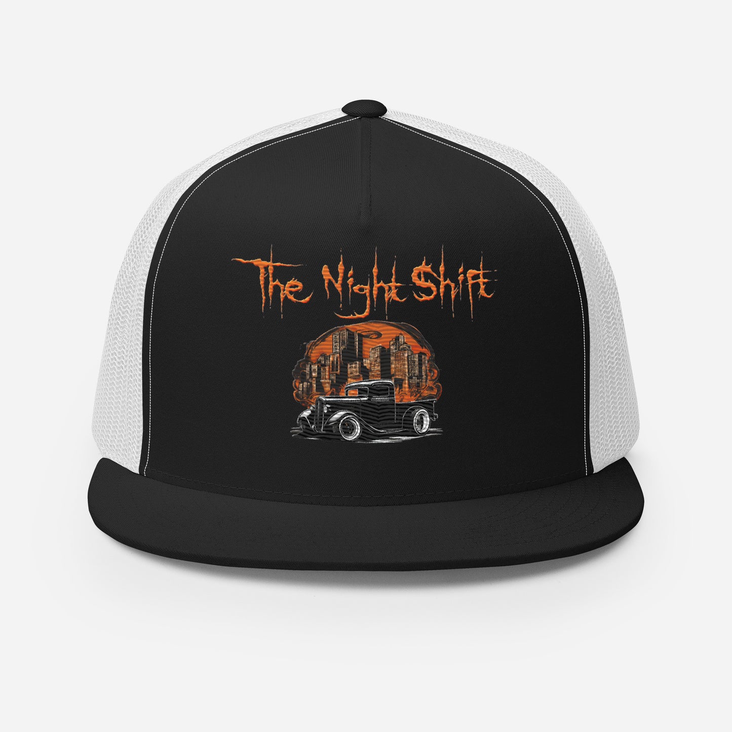 The Night Shift-Embroidered Snapback Trucker Hat The Night Shift Performance Street Gear by The Night Shift Automotive Apparel