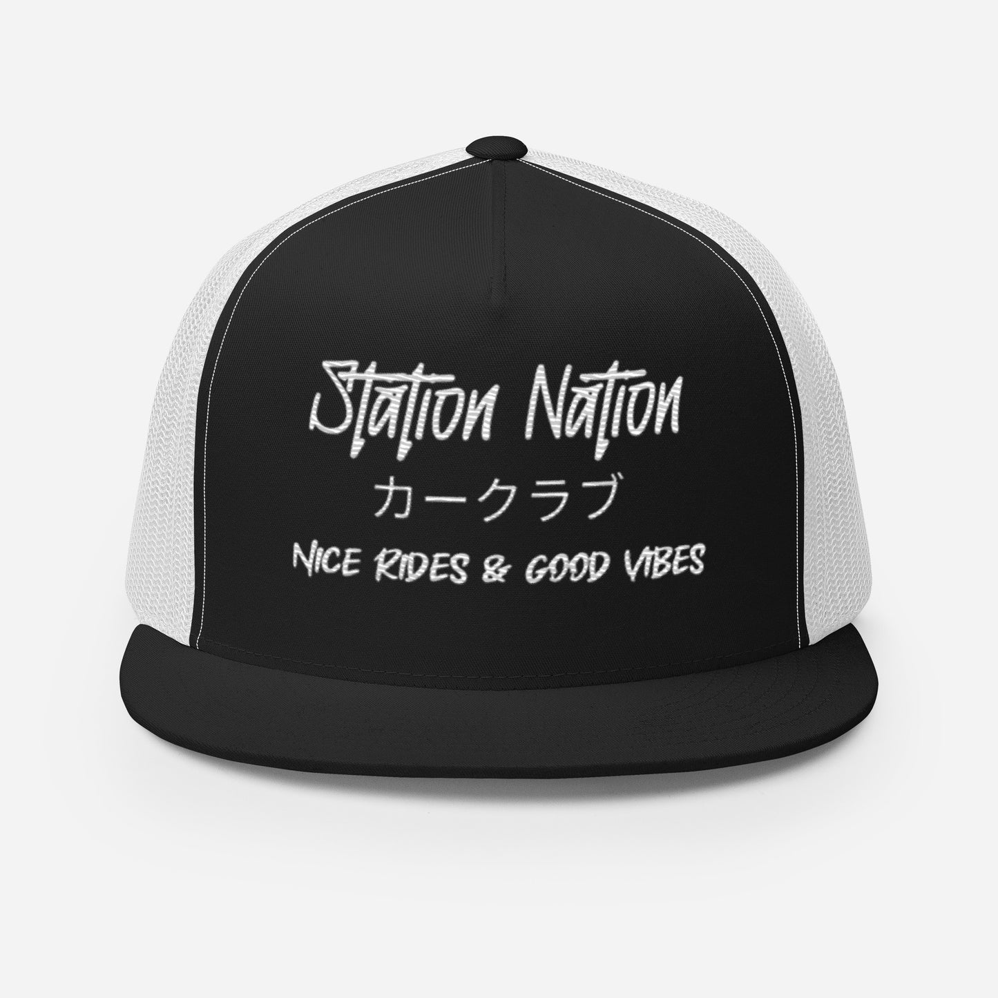 Station Nation-Embroidered Snapback Trucker Hat The Night Shift Performance Street Gear by The Night Shift Automotive Apparel