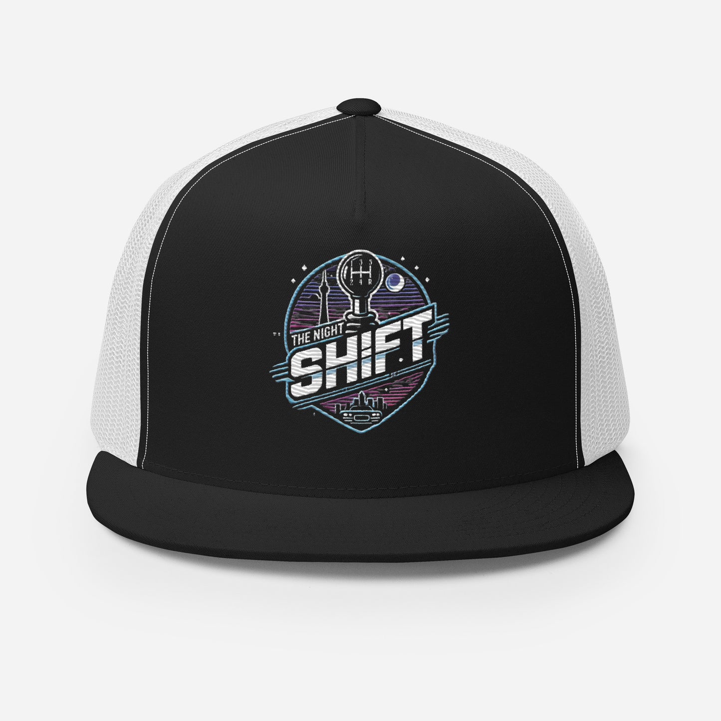The Night Shift-Embroidered Mesh Snapback Trucker Hat The Night Shift Performance Street Gear by The Night Shift Automotive Apparel