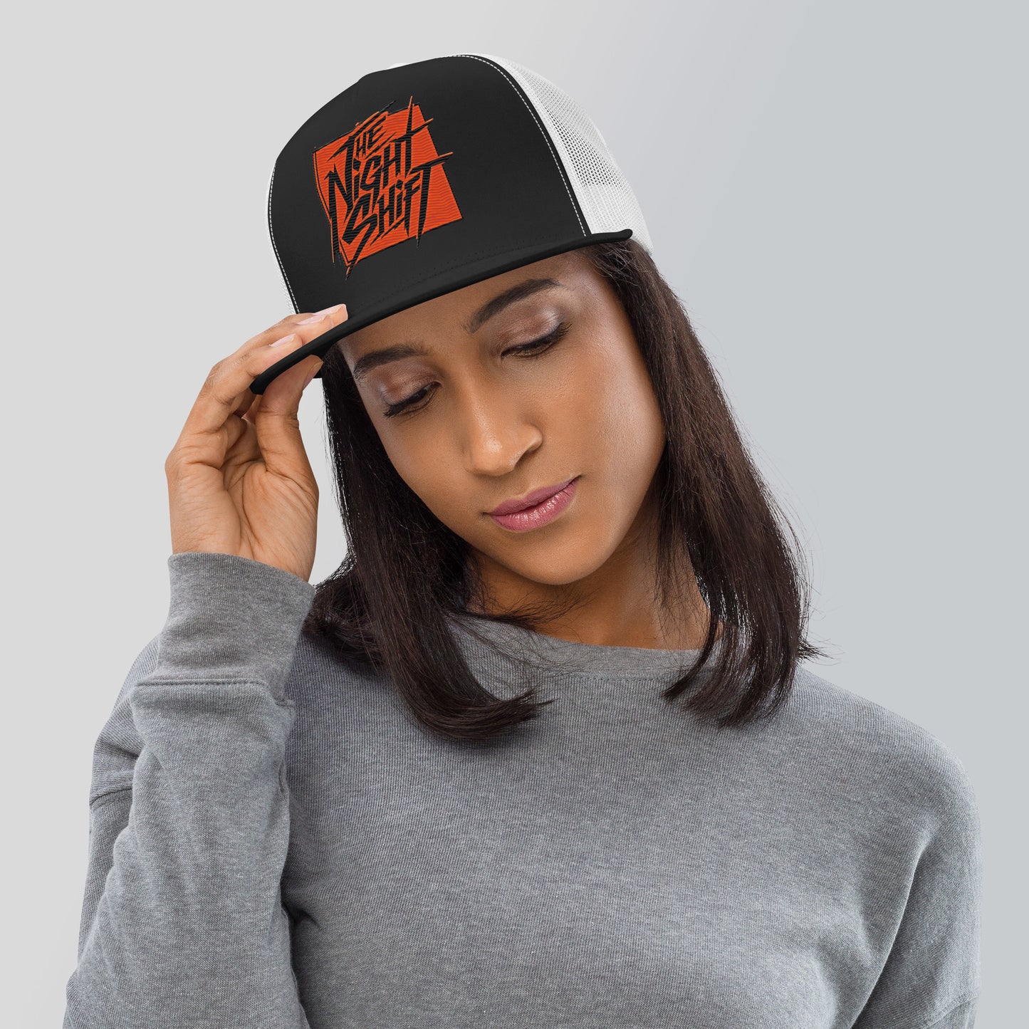 The Night Shift-Embroidered Mesh Snapback Trucker Hat The Night Shift Performance Street Gear by The Night Shift Automotive Apparel