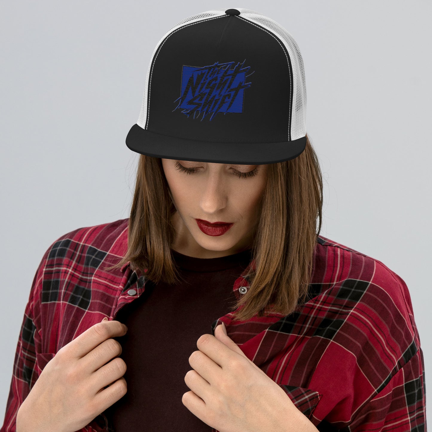 The Night Shift-Embroidered Mesh Snapback Trucker Hat The Night Shift Performance Street Gear by The Night Shift Automotive Apparel