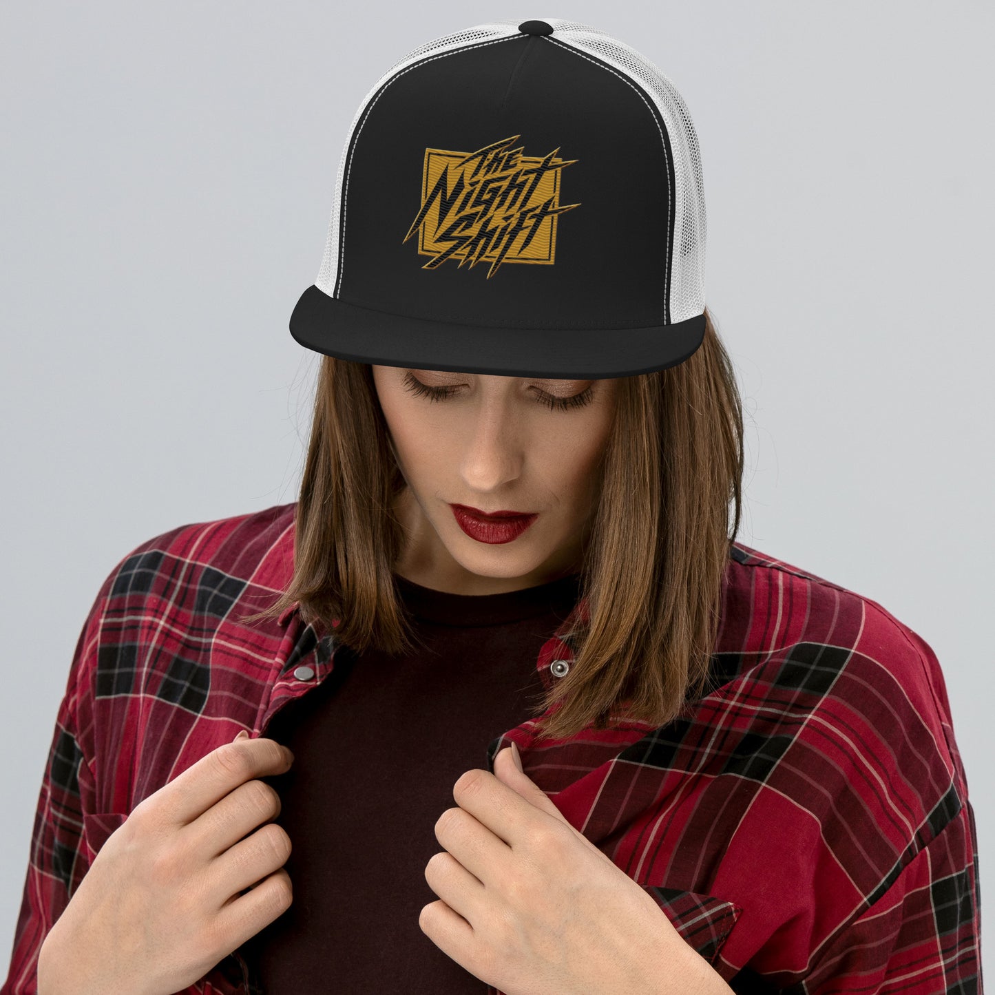 The Night Shift-Embroidered Mesh Snapback Trucker Hat The Night Shift Performance Street Gear by The Night Shift Automotive Apparel