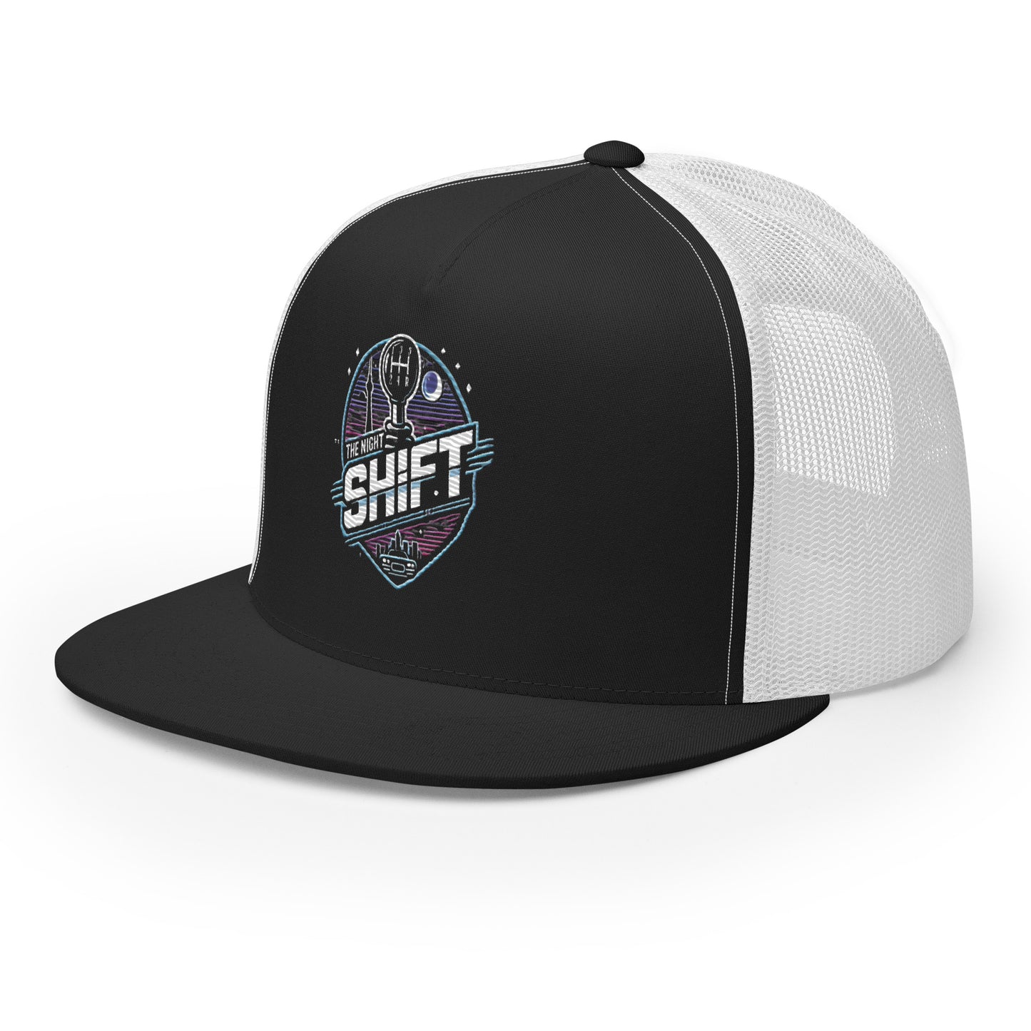 The Night Shift-Embroidered Mesh Snapback Trucker Hat The Night Shift Performance Street Gear by The Night Shift Automotive Apparel