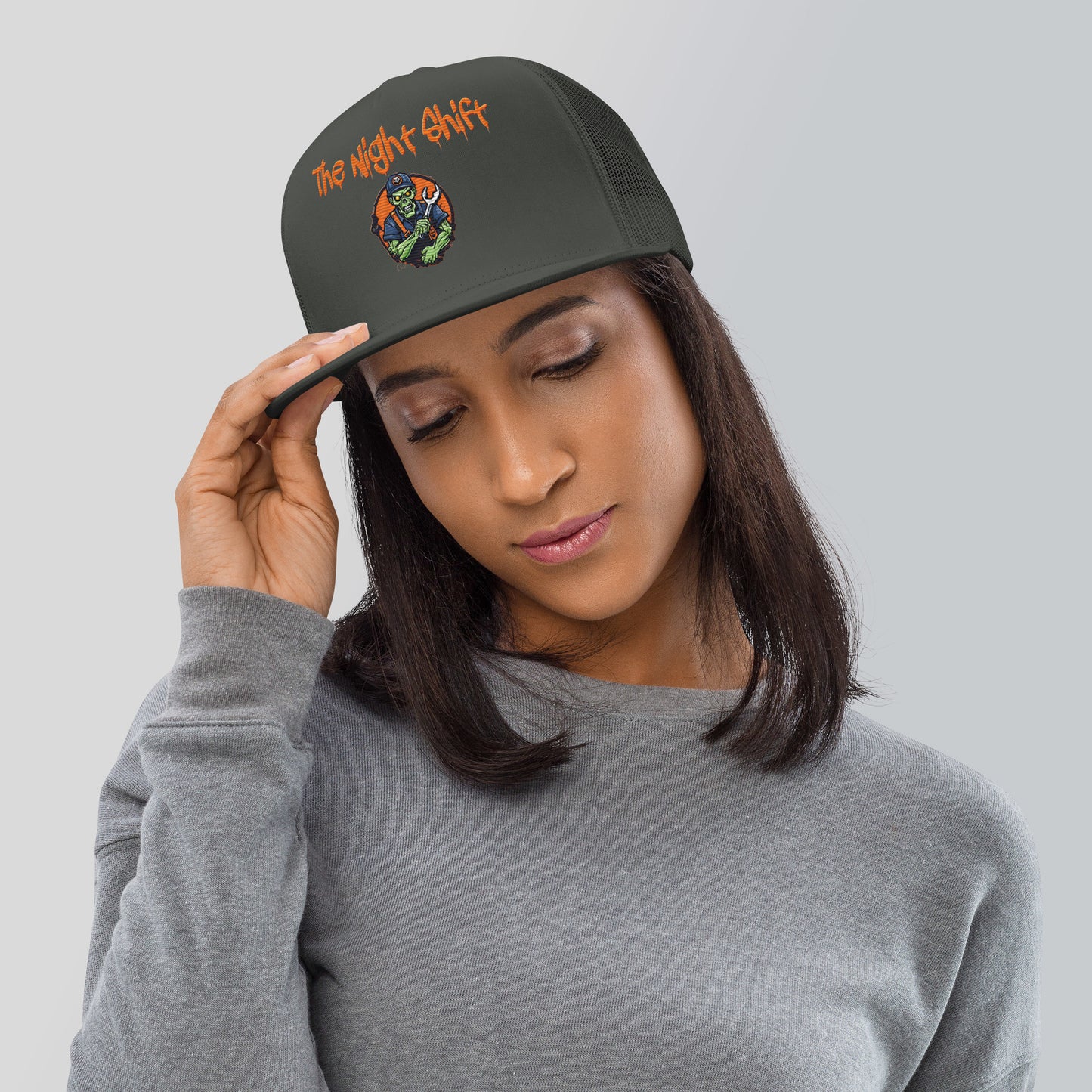 Don't Stop Till You Drop-Embroidered Snapback Trucker Hat The Night Shift Performance Street Gear by The Night Shift Automotive Apparel