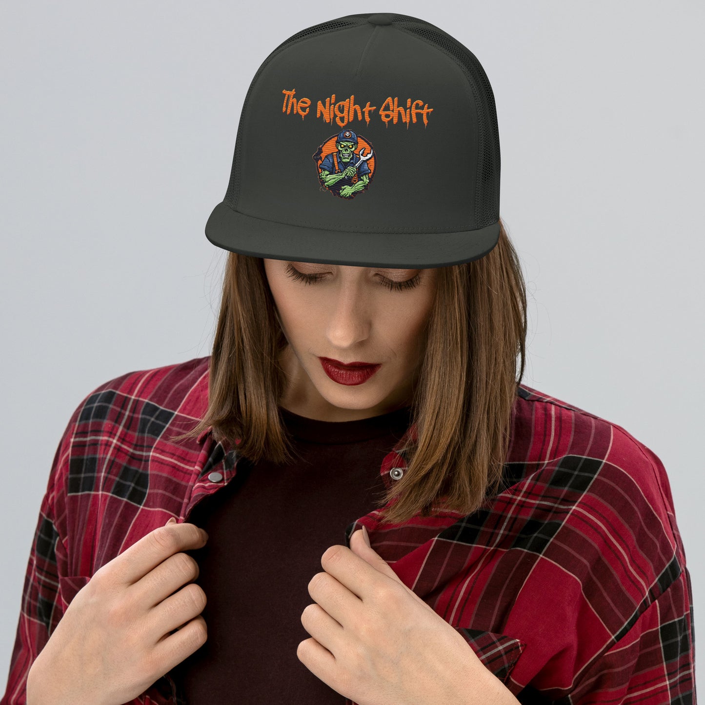 Don't Stop Till You Drop-Embroidered Snapback Trucker Hat The Night Shift Performance Street Gear by The Night Shift Automotive Apparel
