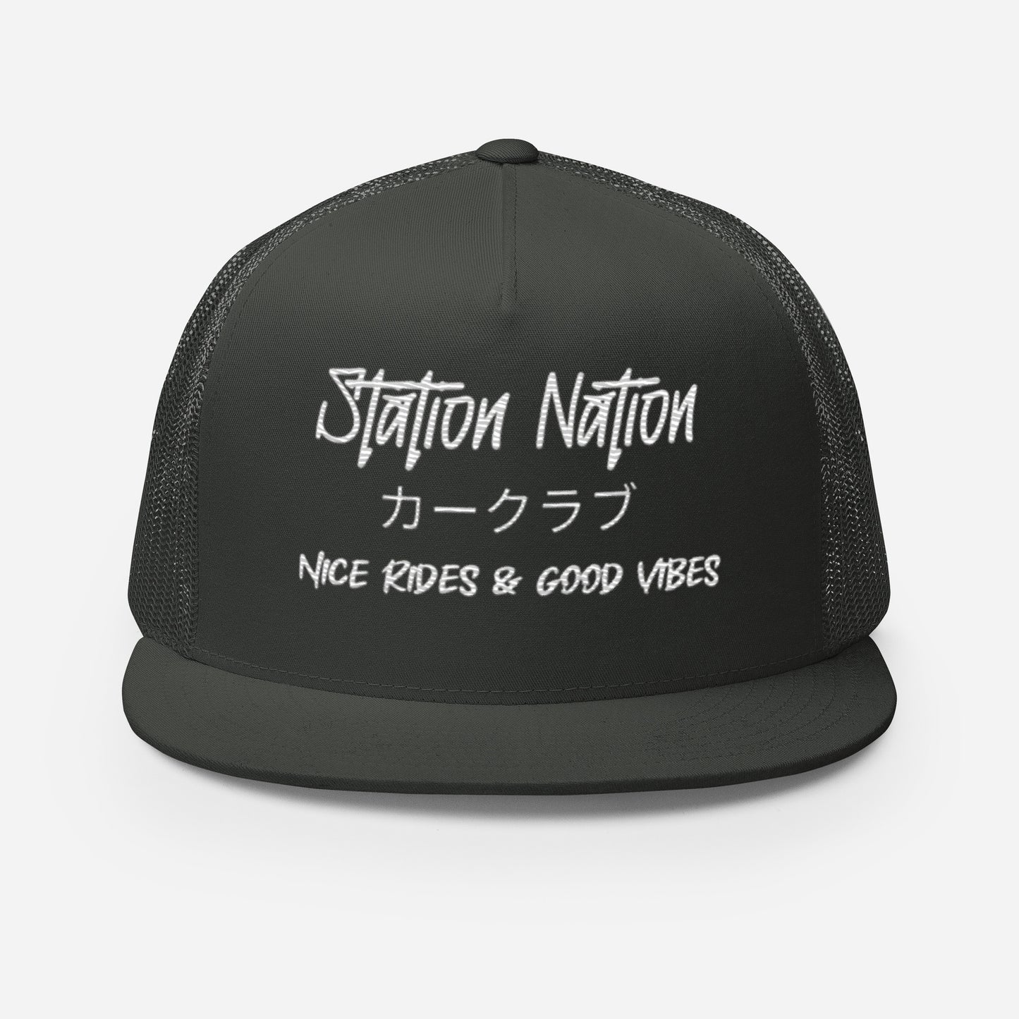 Station Nation-Embroidered Snapback Trucker Hat The Night Shift Performance Street Gear by The Night Shift Automotive Apparel