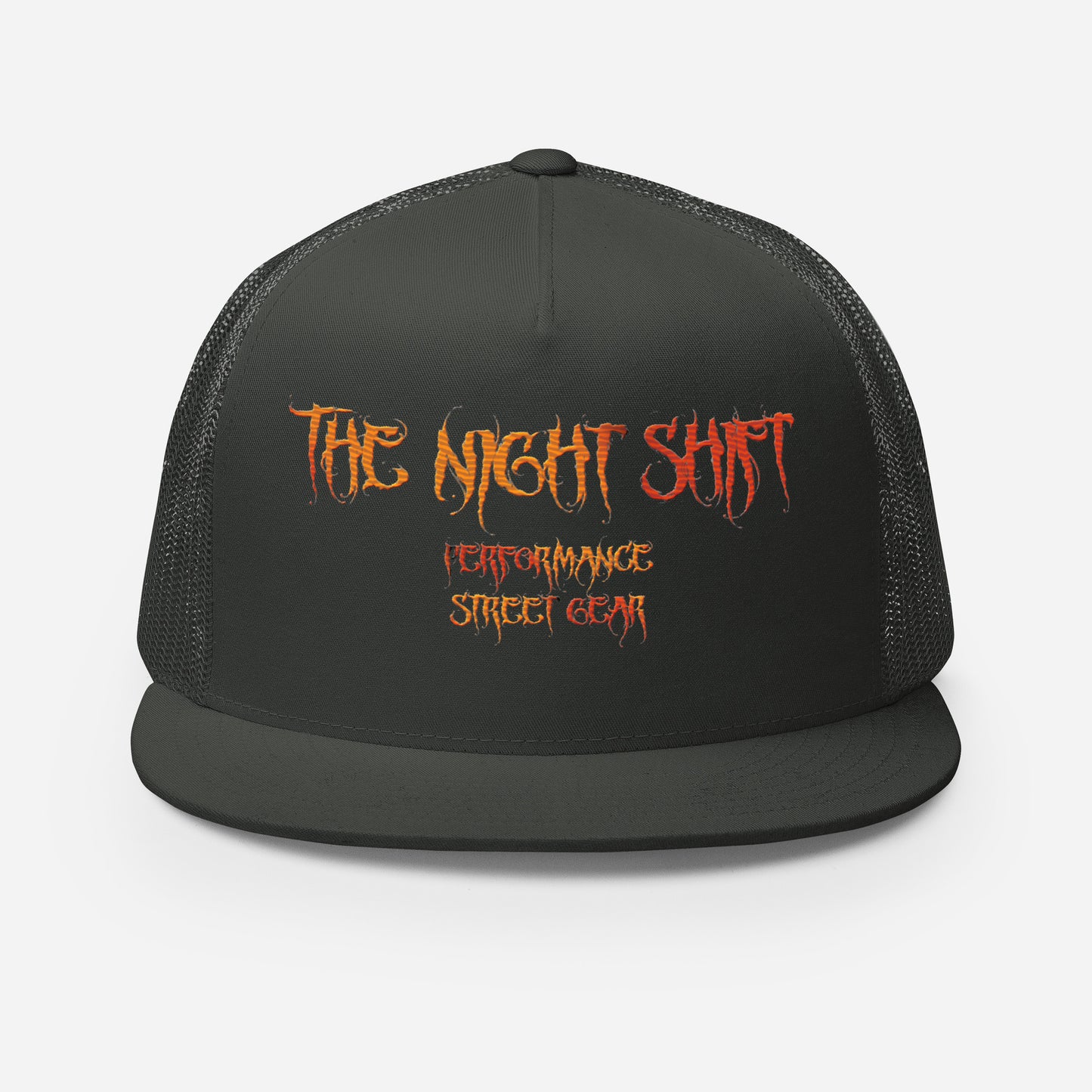 The Night Shift-Embroidered Snapback Trucker Hat The Night Shift Performance Street Gear by The Night Shift Automotive Apparel