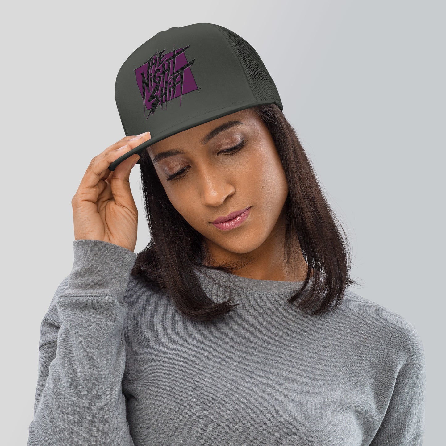 The Night Shift-Embroidered Mesh Snapback Trucker Hat The Night Shift Performance Street Gear by The Night Shift Automotive Apparel