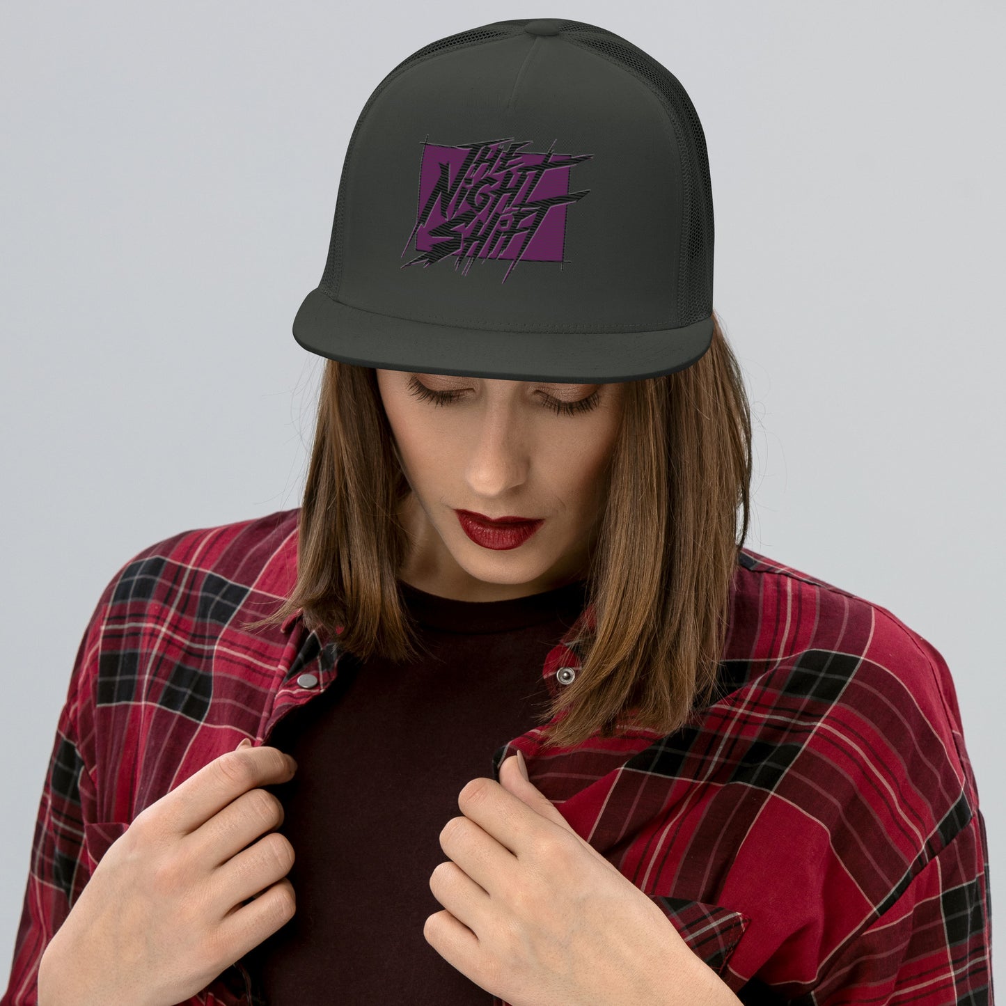 The Night Shift-Embroidered Mesh Snapback Trucker Hat The Night Shift Performance Street Gear by The Night Shift Automotive Apparel