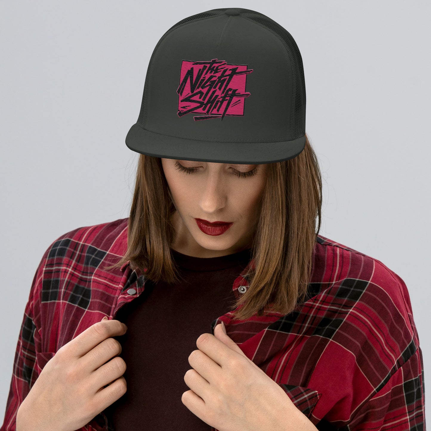 The Night Shift-Embroidered Mesh Snapback Trucker Hat The Night Shift Performance Street Gear by The Night Shift Automotive Apparel