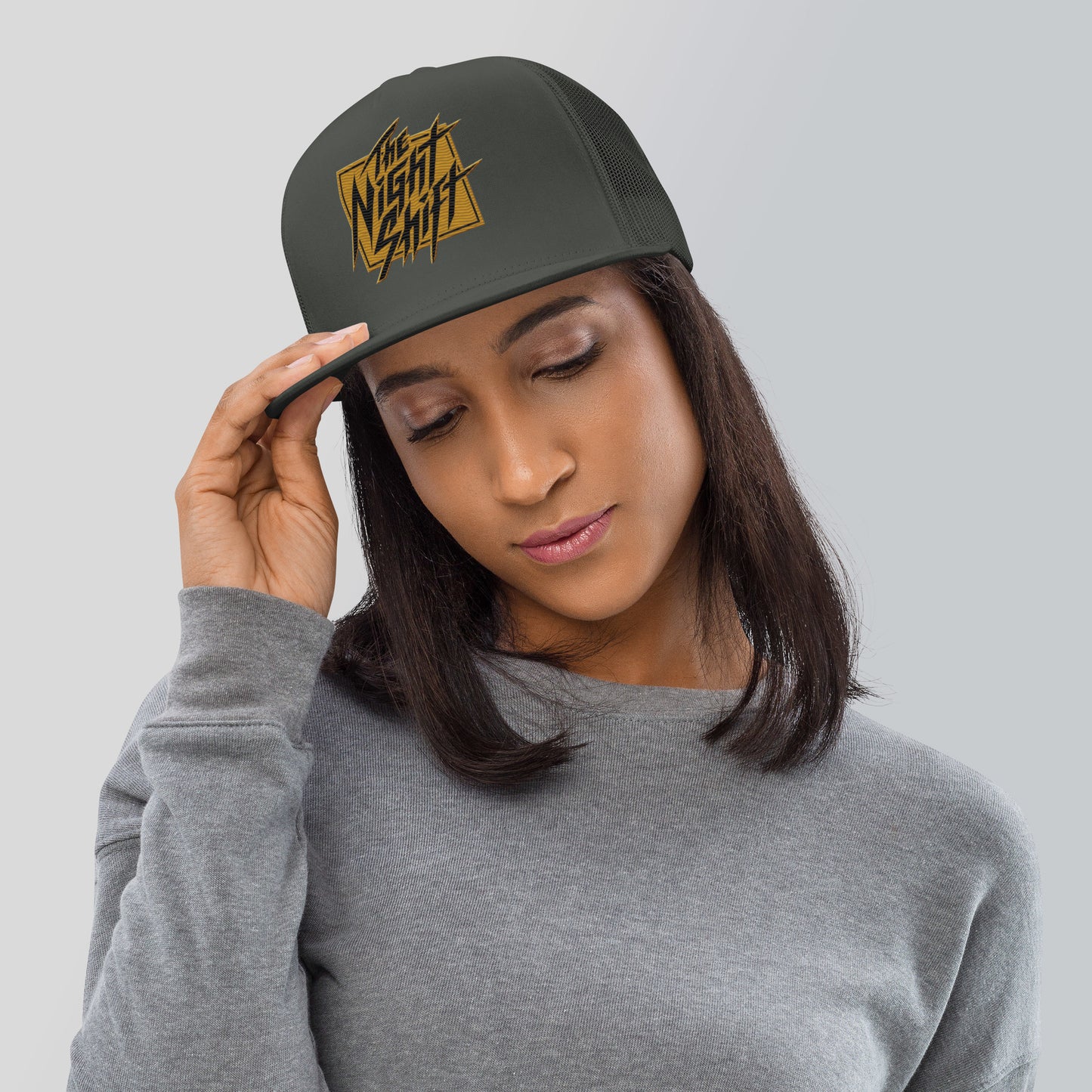 The Night Shift-Embroidered Mesh Snapback Trucker Hat The Night Shift Performance Street Gear by The Night Shift Automotive Apparel