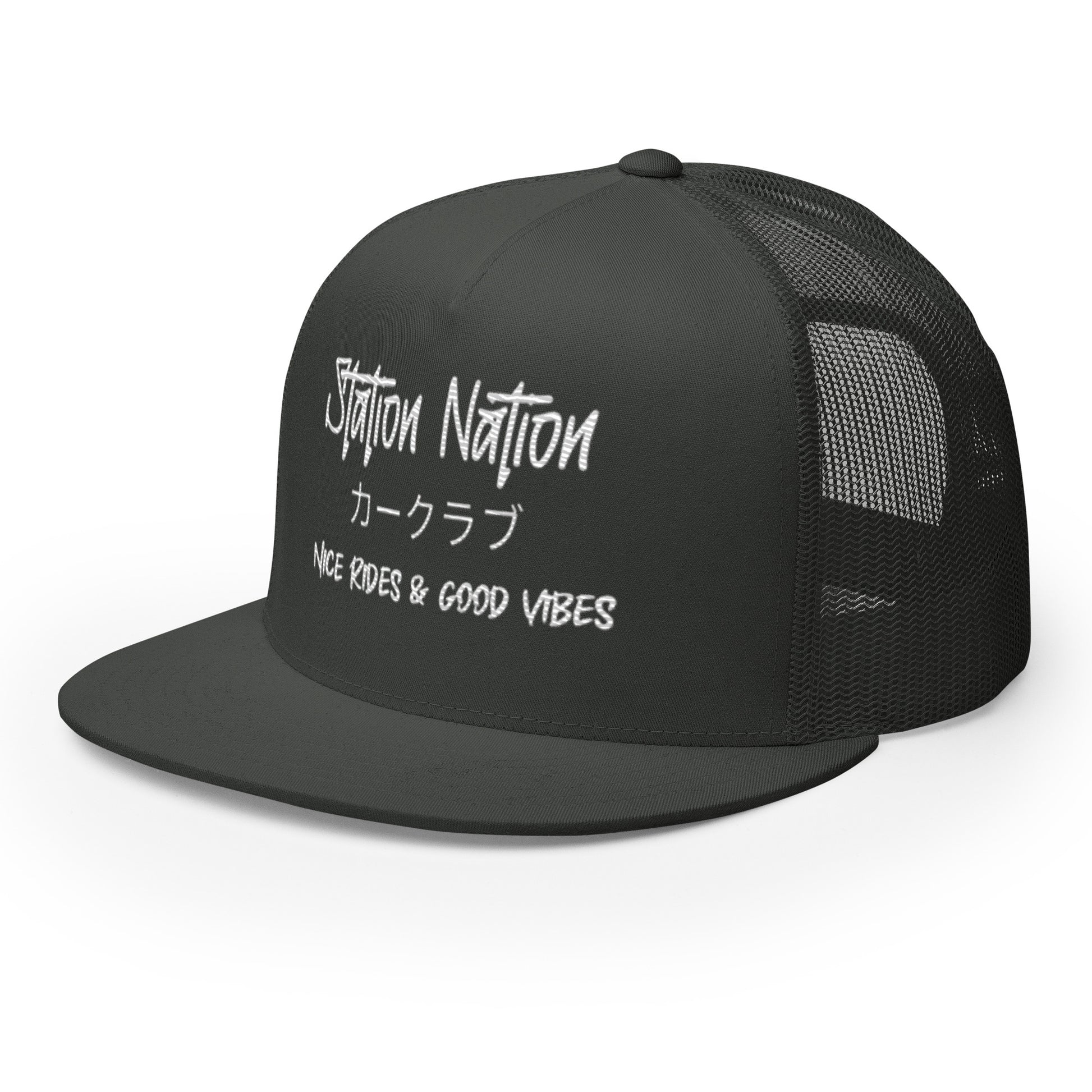 Station Nation-Embroidered Snapback Trucker Hat The Night Shift Performance Street Gear by The Night Shift Automotive Apparel