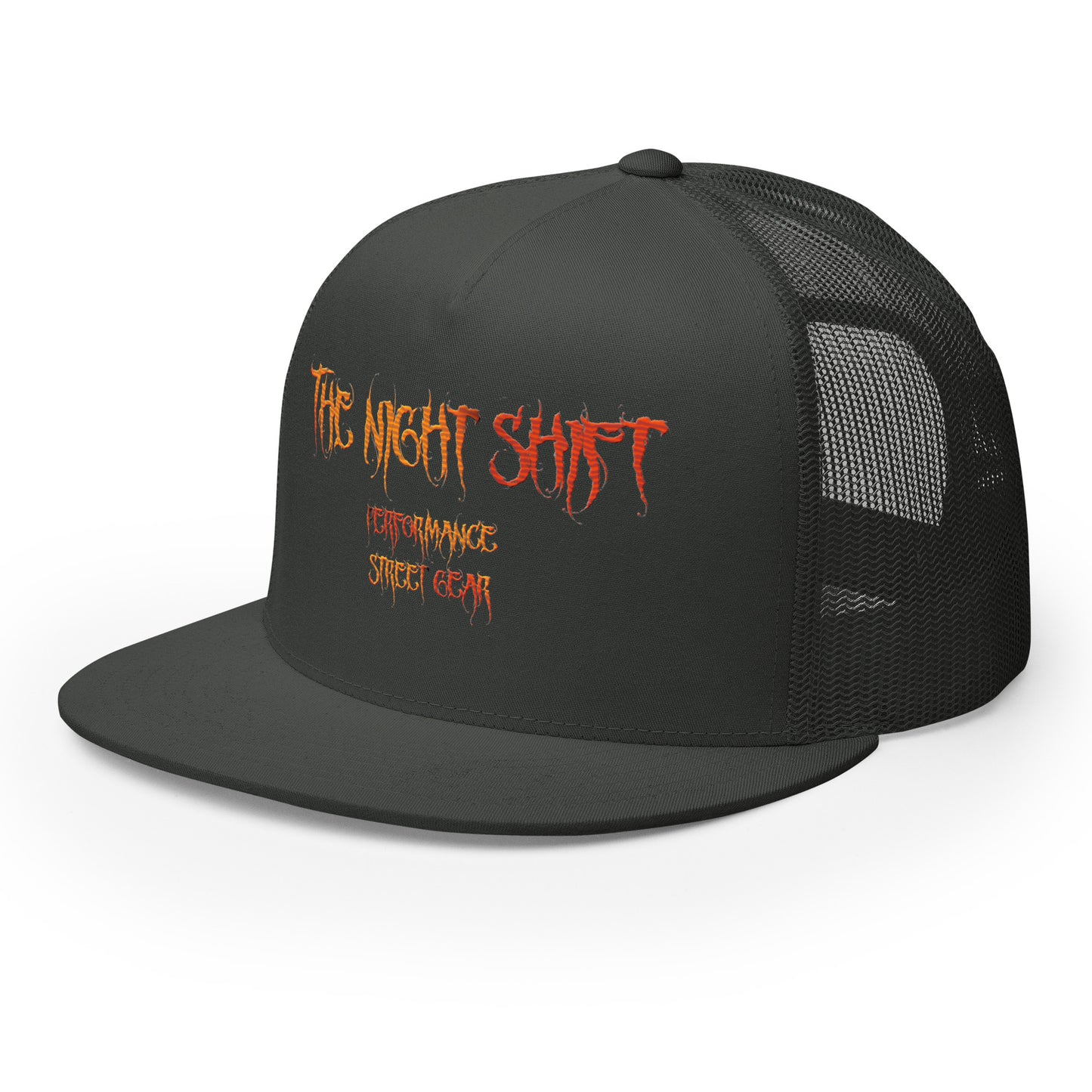 The Night Shift-Embroidered Snapback Trucker Hat The Night Shift Performance Street Gear by The Night Shift Automotive Apparel