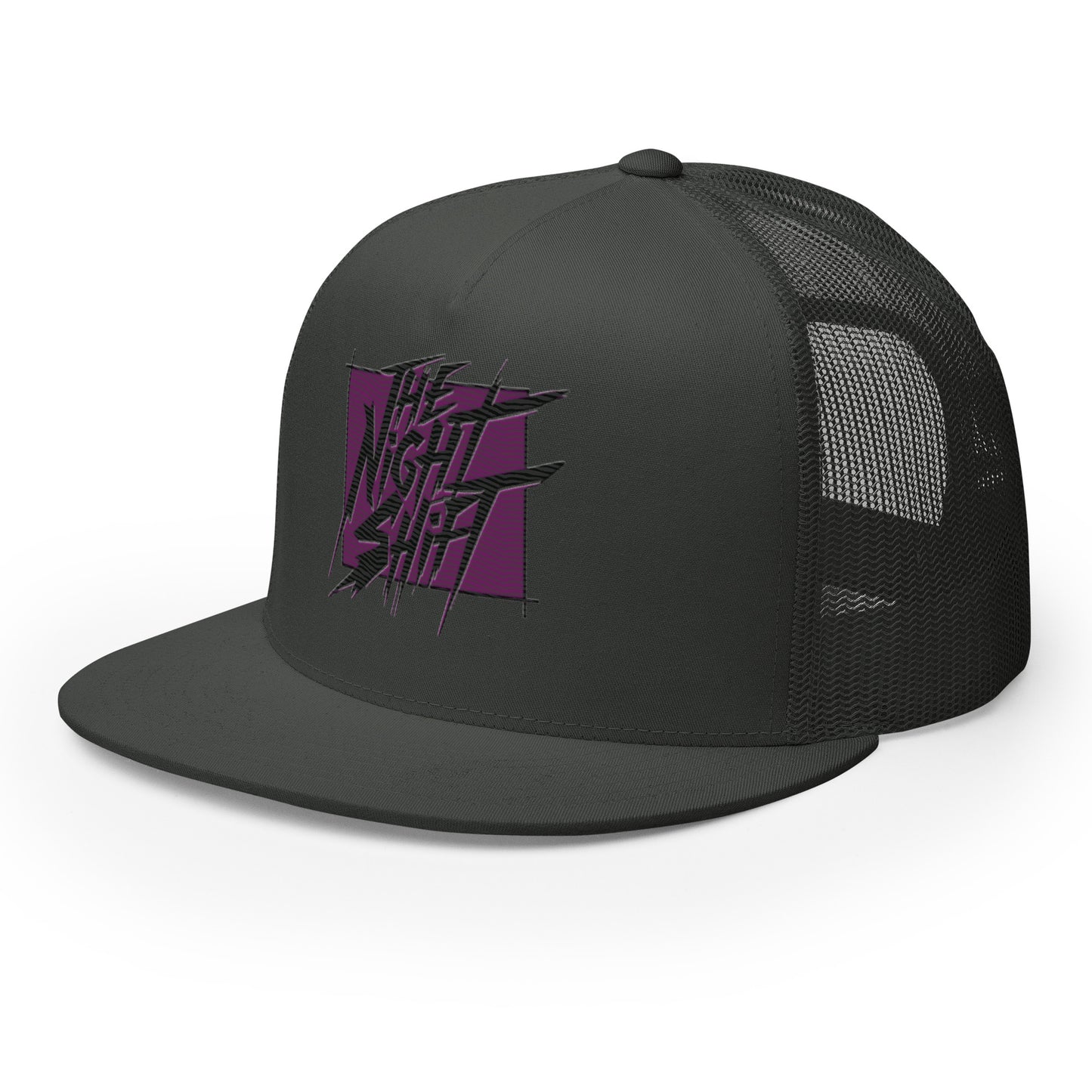 The Night Shift-Embroidered Mesh Snapback Trucker Hat The Night Shift Performance Street Gear by The Night Shift Automotive Apparel