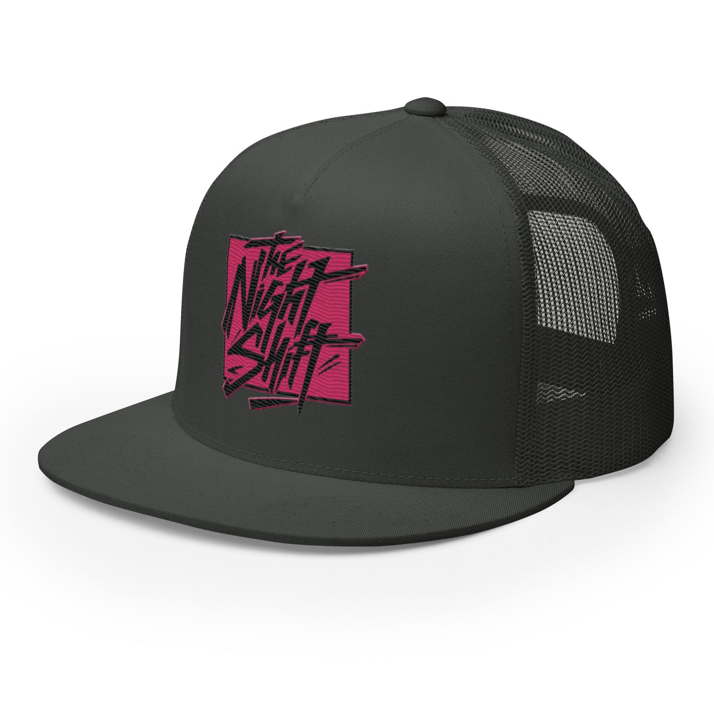 The Night Shift-Embroidered Mesh Snapback Trucker Hat The Night Shift Performance Street Gear by The Night Shift Automotive Apparel
