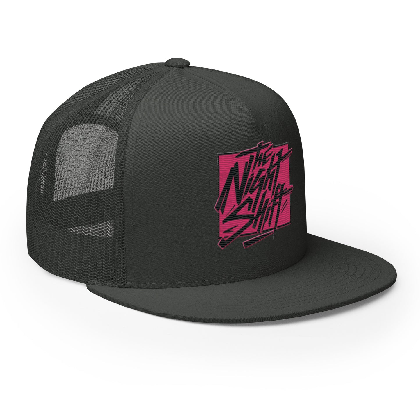 The Night Shift-Embroidered Mesh Snapback Trucker Hat The Night Shift Performance Street Gear by The Night Shift Automotive Apparel