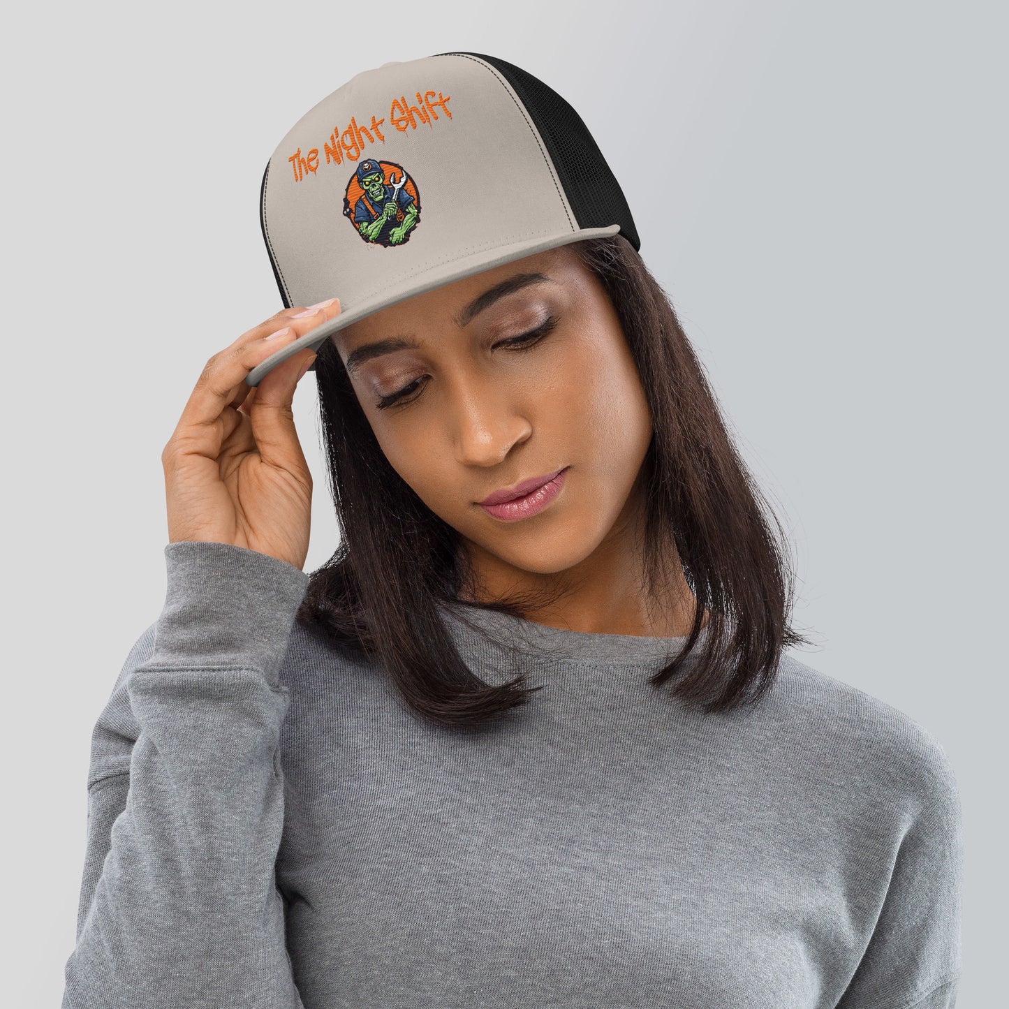 Don't Stop Till You Drop-Embroidered Snapback Trucker Hat The Night Shift Performance Street Gear by The Night Shift Automotive Apparel