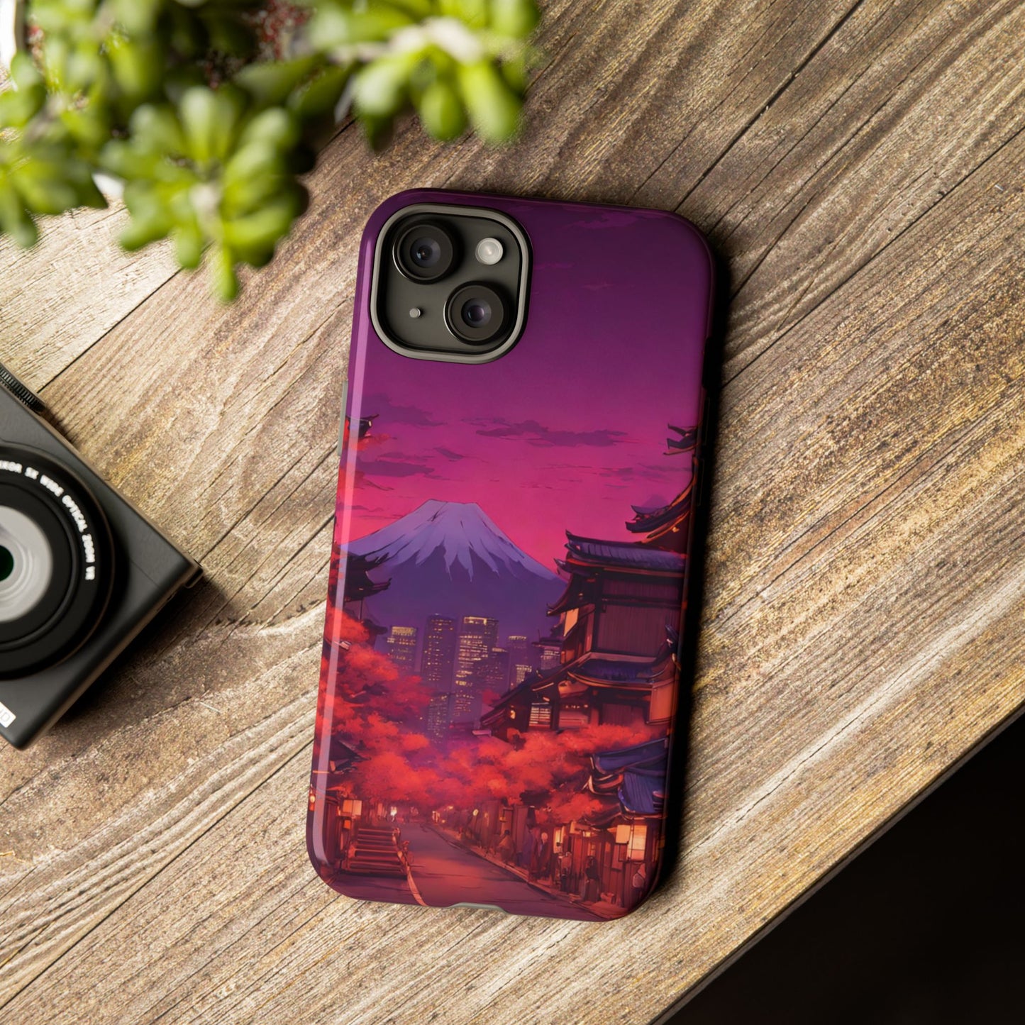 Traditional Japanese Village Countryside-Dual Layer Ultra Tough Phone Case iPhone 15 Plus Glossy Printify by The Night Shift Automotive Apparel