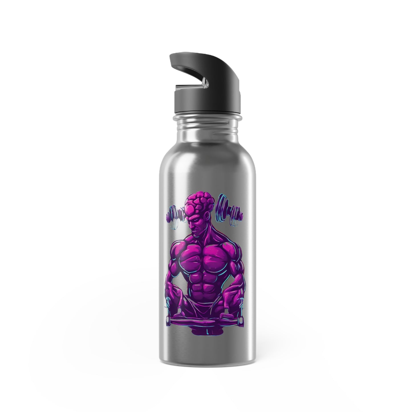 Stainless Steel Water Bottle With Straw, 20oz Printify by The Night Shift Automotive Apparel