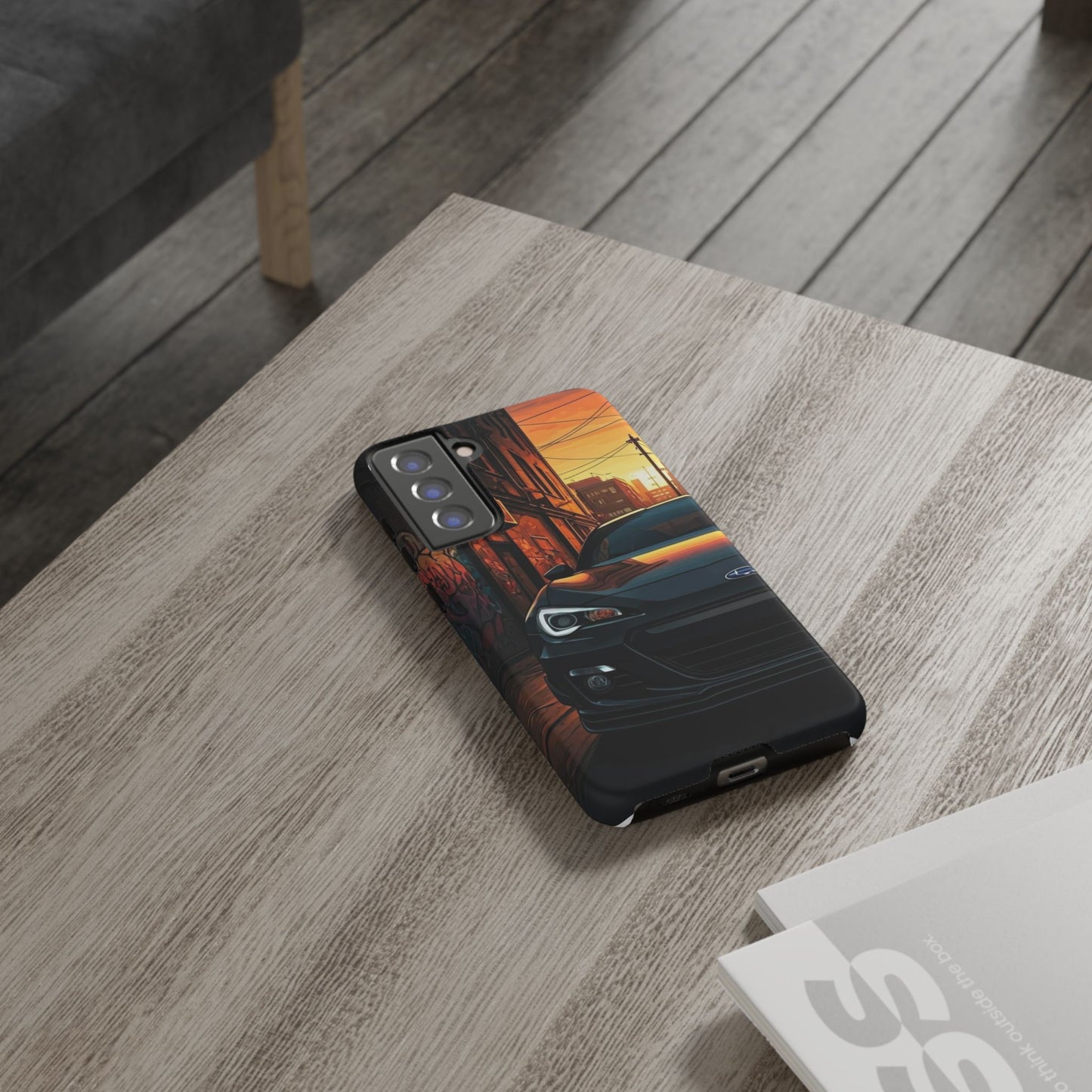 Subaru BRZ Street Life-Dual Layer Ultra Tough Phone Case Samsung Galaxy S21 FE Matte Printify by The Night Shift Automotive Apparel