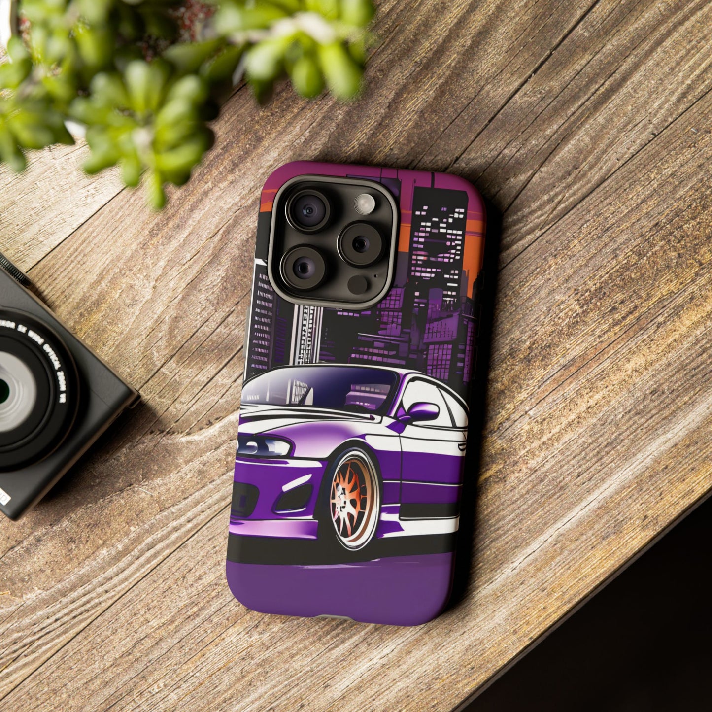 Nissan 240sx S15-Dual Layer Ultra Tough Phone Case iPhone 15 Pro Matte Printify by The Night Shift Automotive Apparel