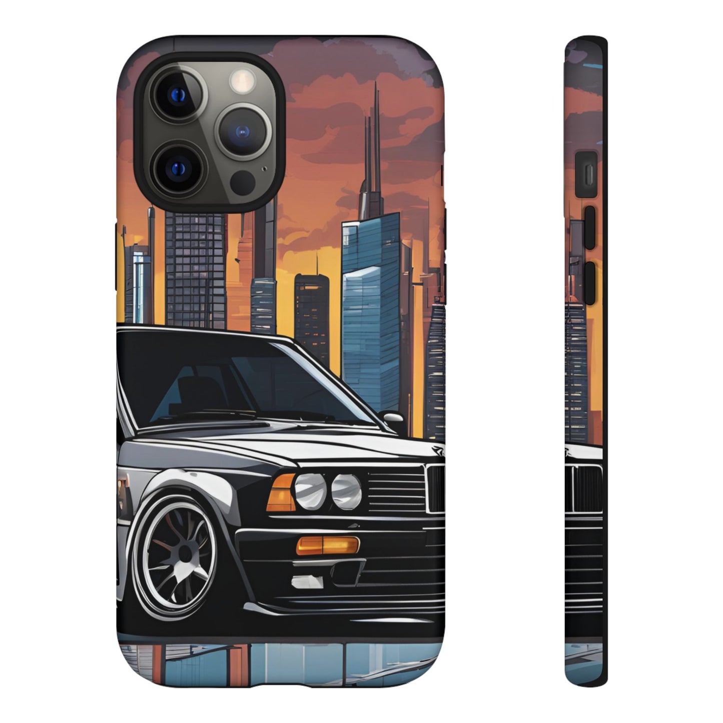 BMW E30 M3-Dual Layer Ultra Tough Phone Case iPhone 12 Pro Max Matte Printify by The Night Shift Automotive Apparel