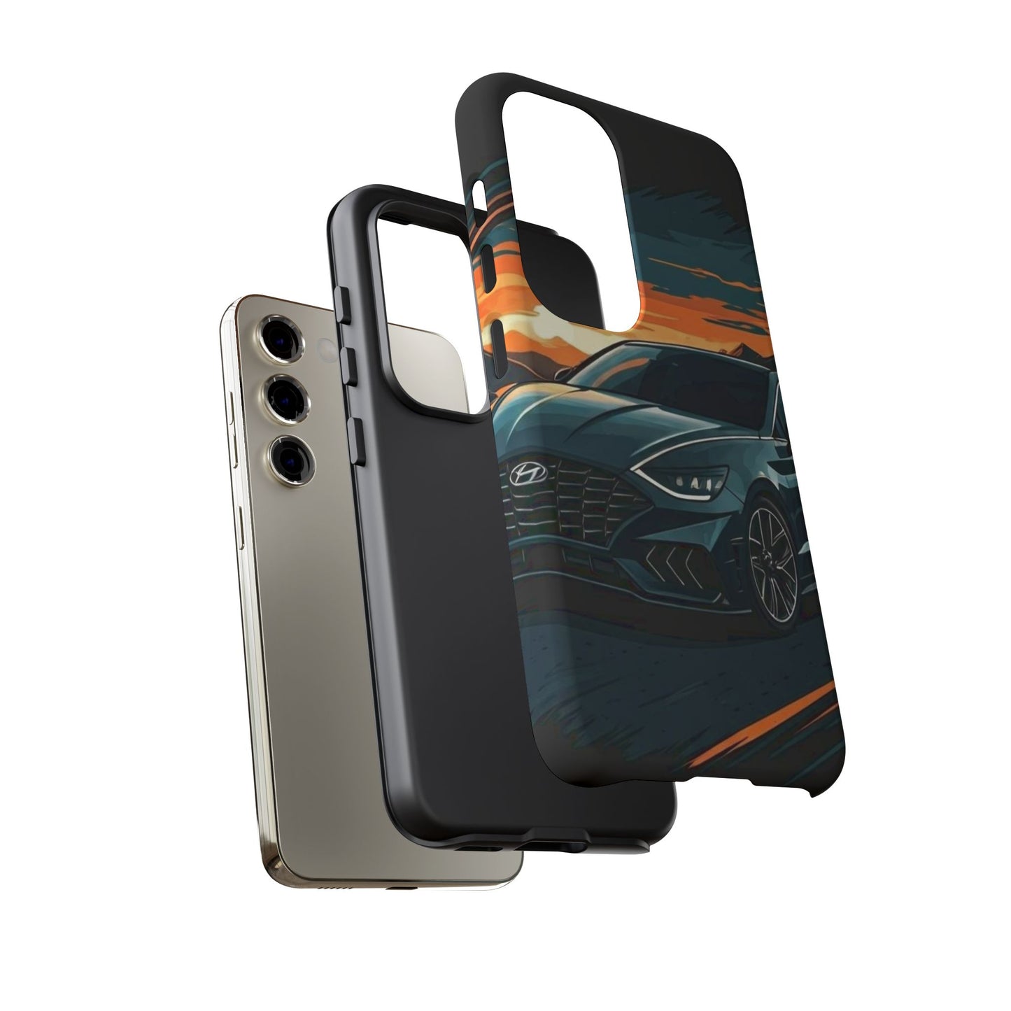 Hyundai Sonata-Sunset Drive-Dual Layer Ultra Tough Phone Case Printify by The Night Shift Automotive Apparel