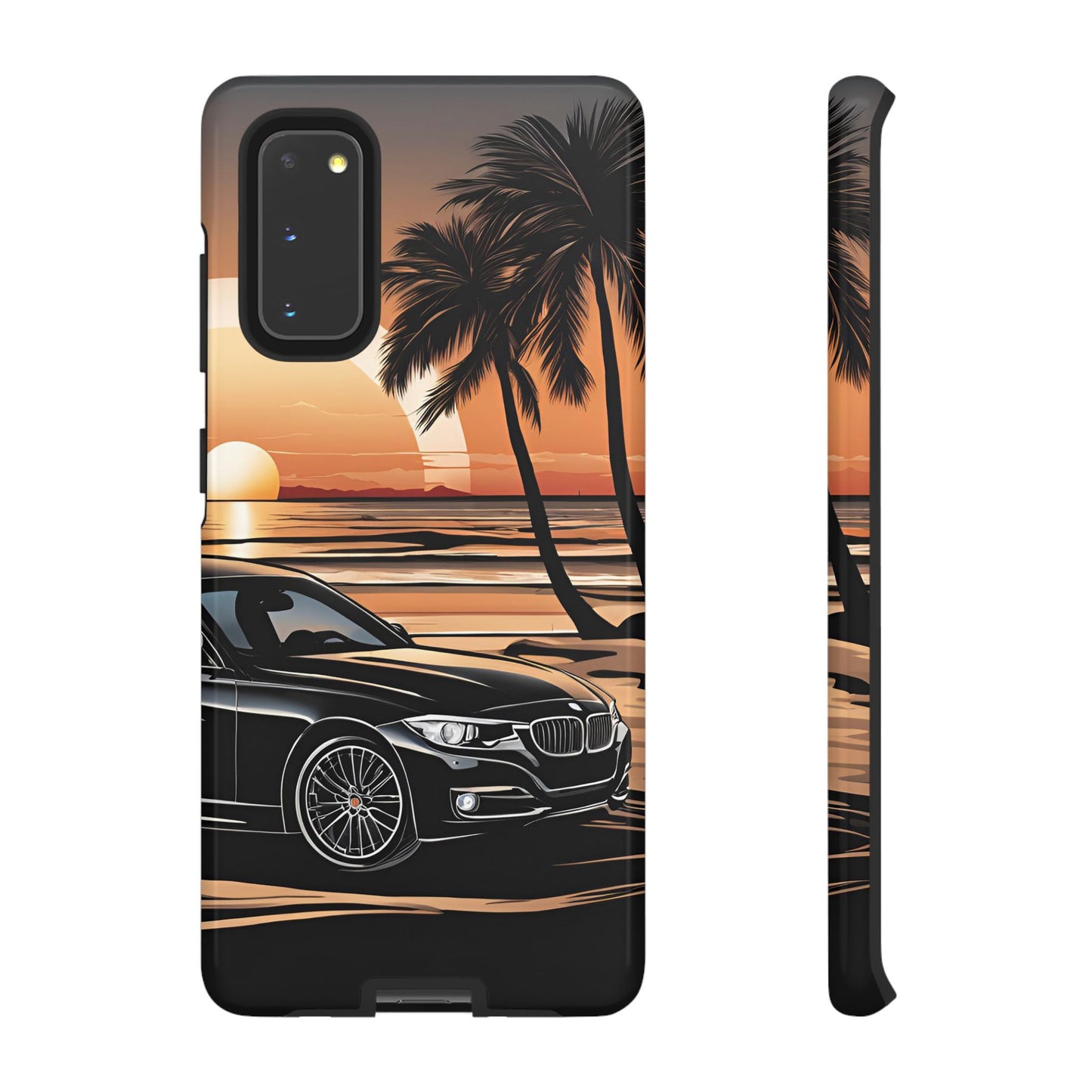 BMW Sunset On The Beach-Dual Layer Ultra Tough Phone Case Samsung Galaxy S20 Glossy Printify by The Night Shift Automotive Apparel