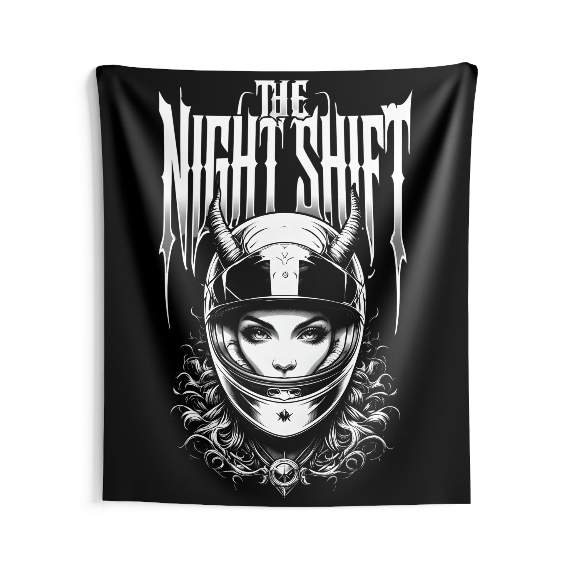 The Night Shift Track Queen Indoor Wall Tapestries - Shop Banner 68" × 80" Printify by The Night Shift Automotive Apparel