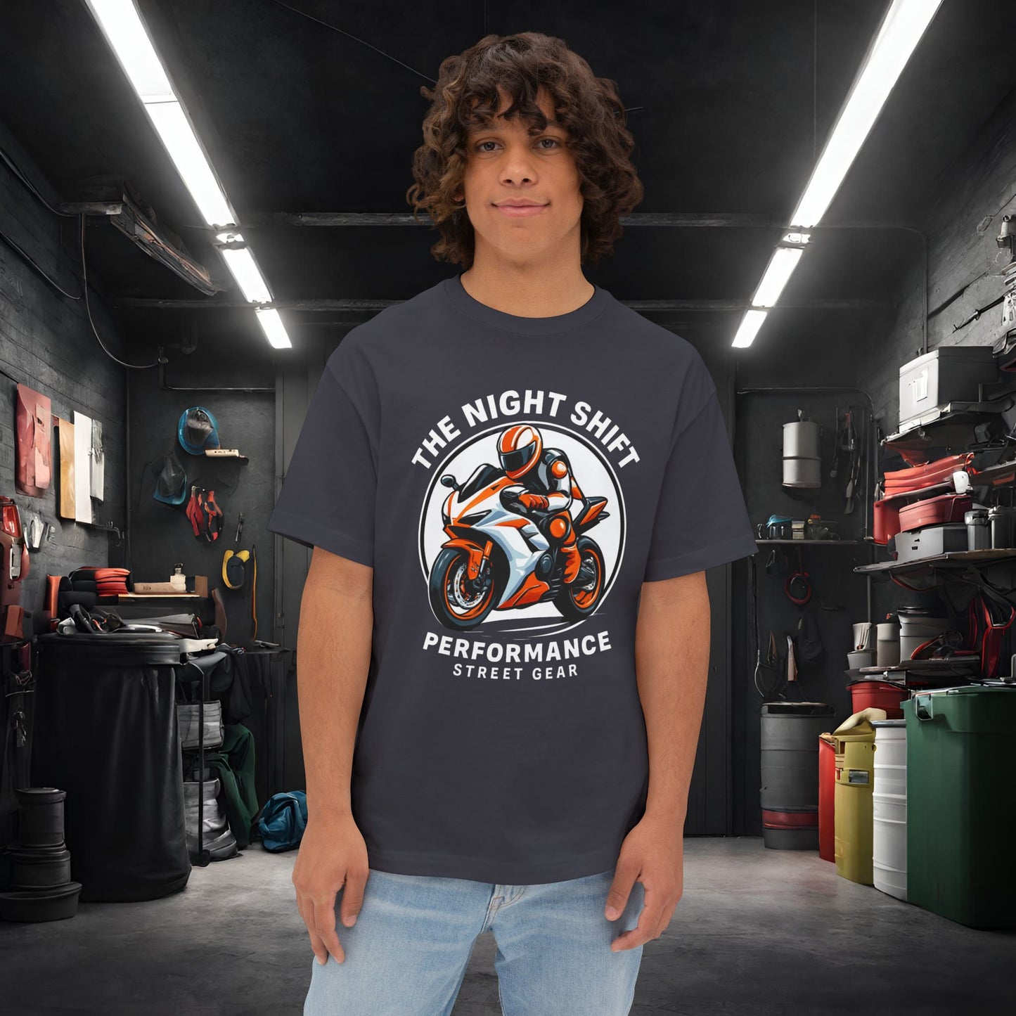 The Night Shift-Premium, Ultra Soft Unisex Oversized Boxy Tee