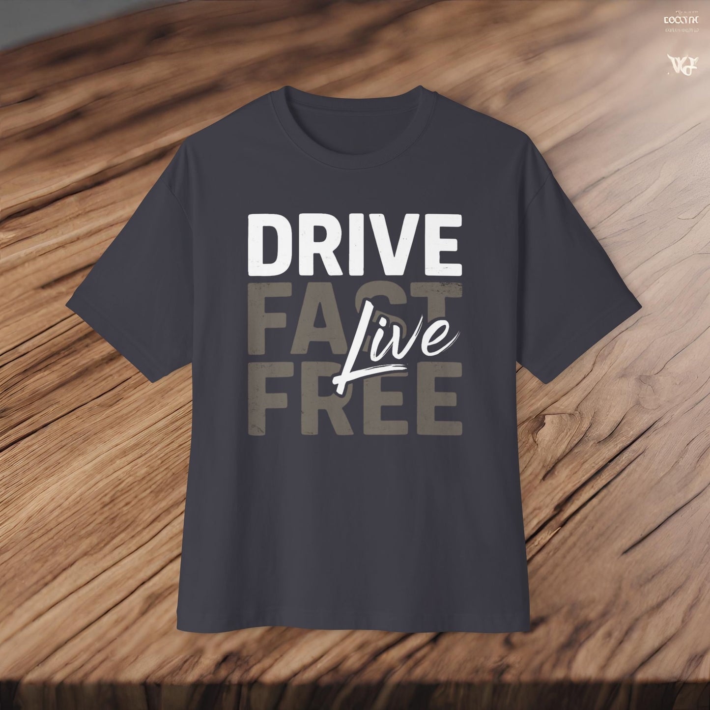 Drive Fast, Live Free-Premium, Ultra Soft Unisex Oversized Boxy Tee