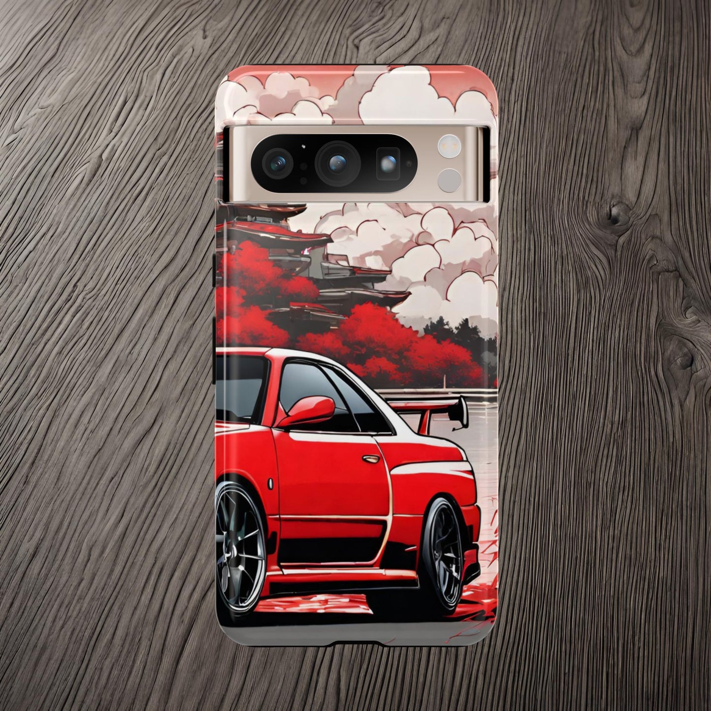 Nissan Skyline R34-Dual Layer Ultra Tough Phone Case Google Pixel 8 Pro Glossy Printify by The Night Shift Automotive Apparel