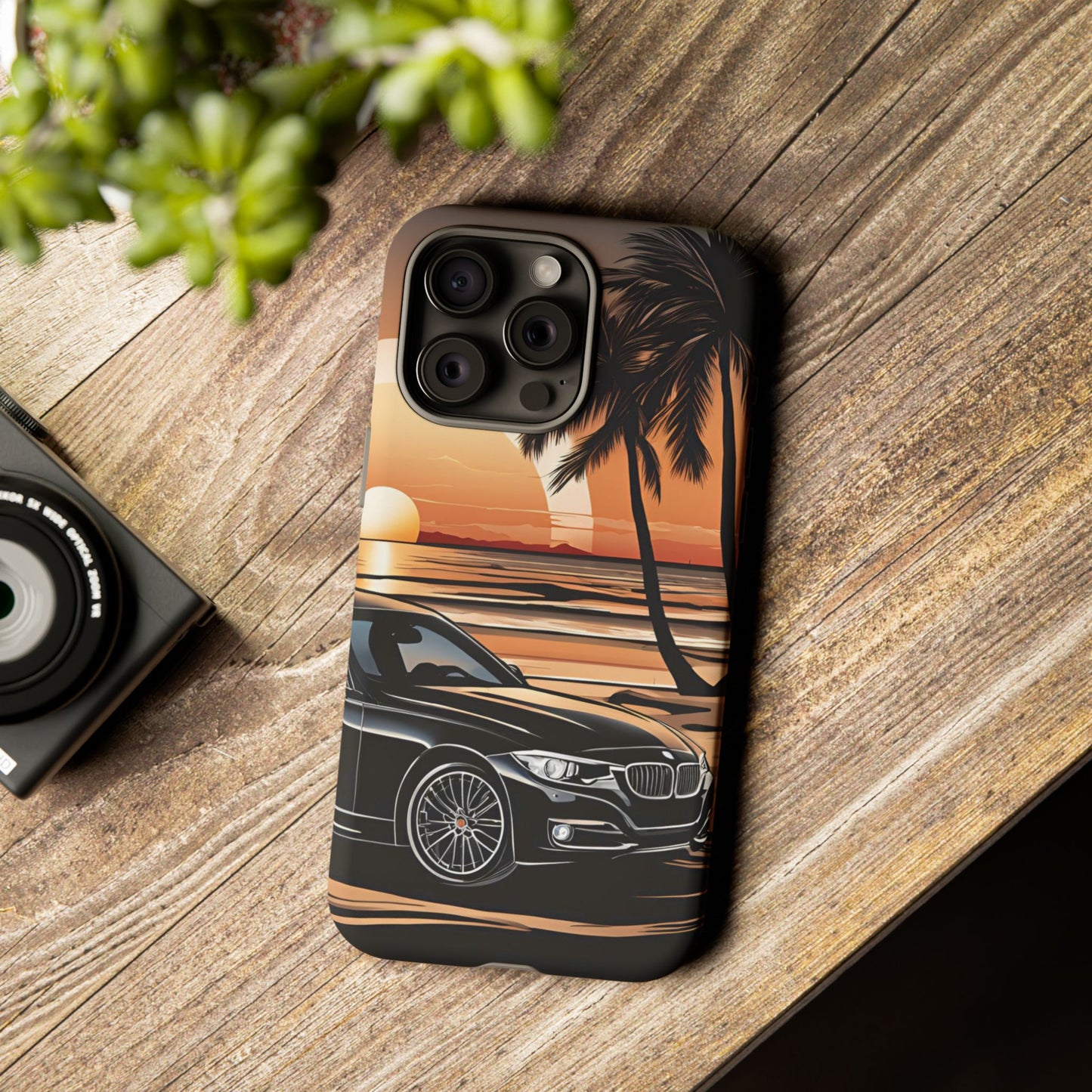 BMW Sunset On The Beach-Dual Layer Ultra Tough Phone Case iPhone 15 Pro Max Matte Printify by The Night Shift Automotive Apparel