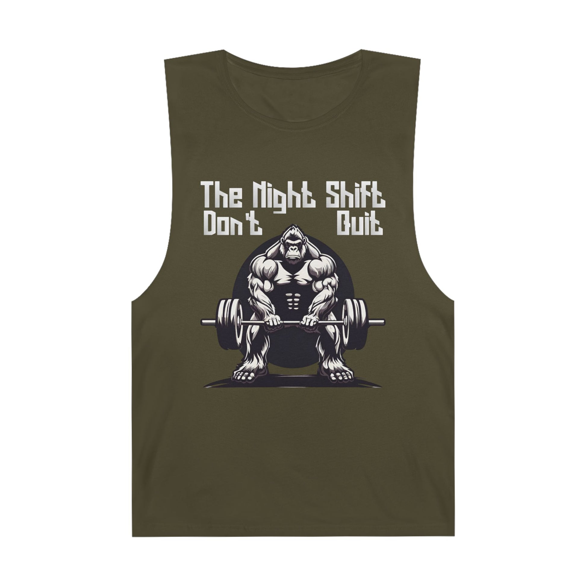 Don't Quit - Gorilla Body Builder - Premium Unisex Barnard Tank Top Printify by The Night Shift Automotive Apparel