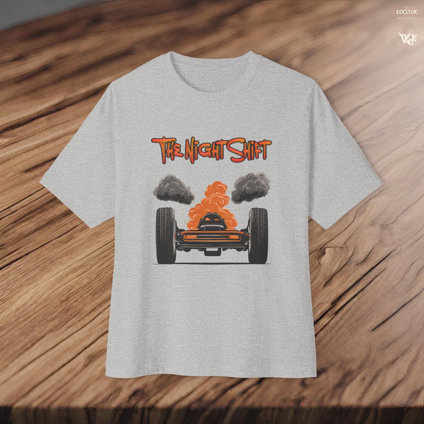 Alien UFO Big Tire Drag Racer -Premium, Ultra Soft Unisex Oversized Boxy Tee Printify by The Night Shift Automotive Apparel