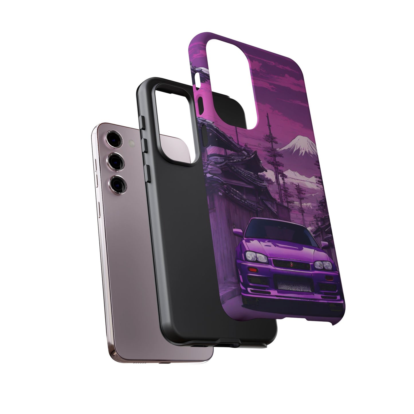 Nissan Skyline R34 Mt Fuji-Dual Layer Ultra Tough Phone Case Printify by The Night Shift Automotive Apparel