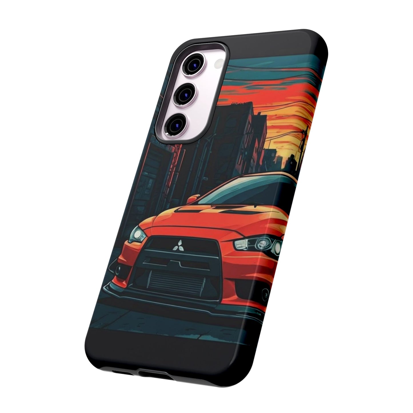 Mitsubishi Evo X Street Life-Dual Layer Ultra Tough Phone Case Printify by The Night Shift Automotive Apparel