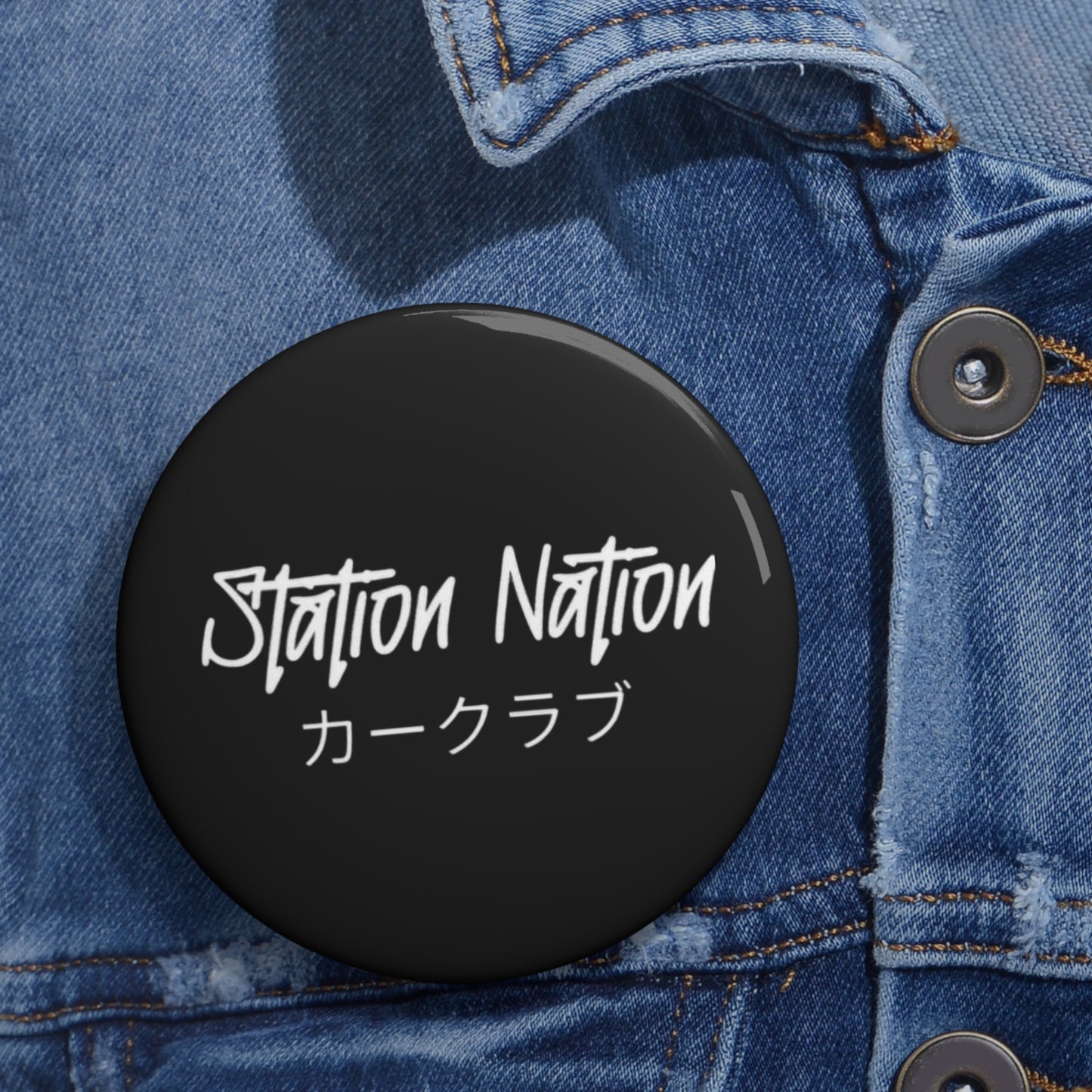 Station Nation Pin Printify by The Night Shift Automotive Apparel