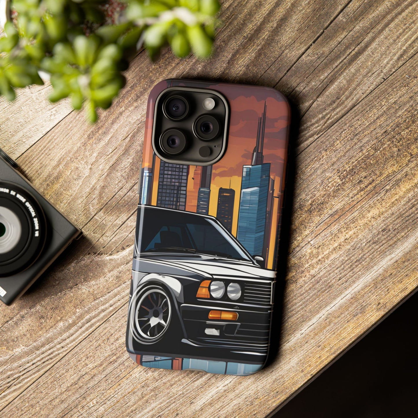 BMW E30 M3-Dual Layer Ultra Tough Phone Case iPhone 15 Pro Max Glossy Printify by The Night Shift Automotive Apparel