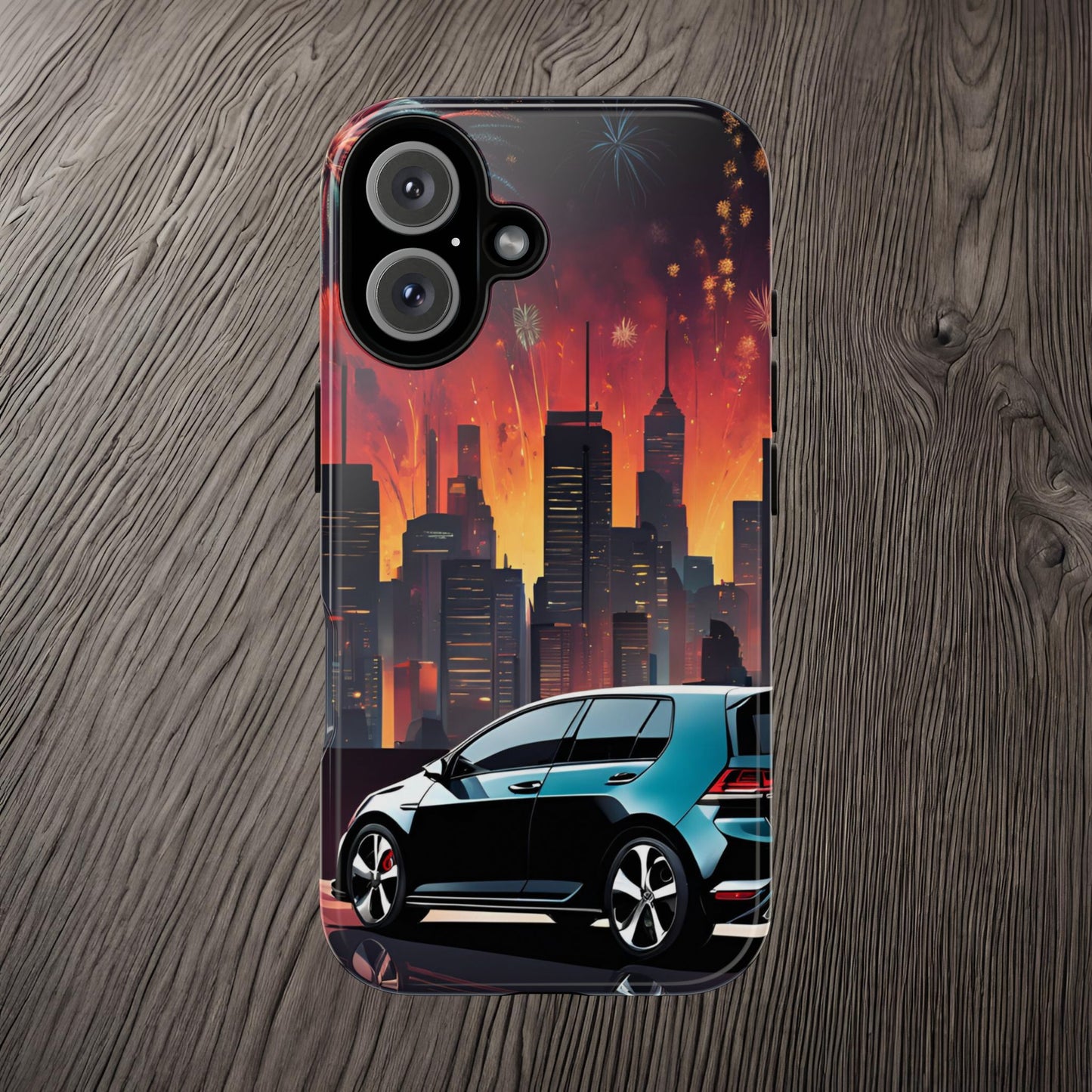 Volkswagon Golf GTI Fireworks-Dual Layer Ultra Tough Phone Case Printify by The Night Shift Automotive Apparel