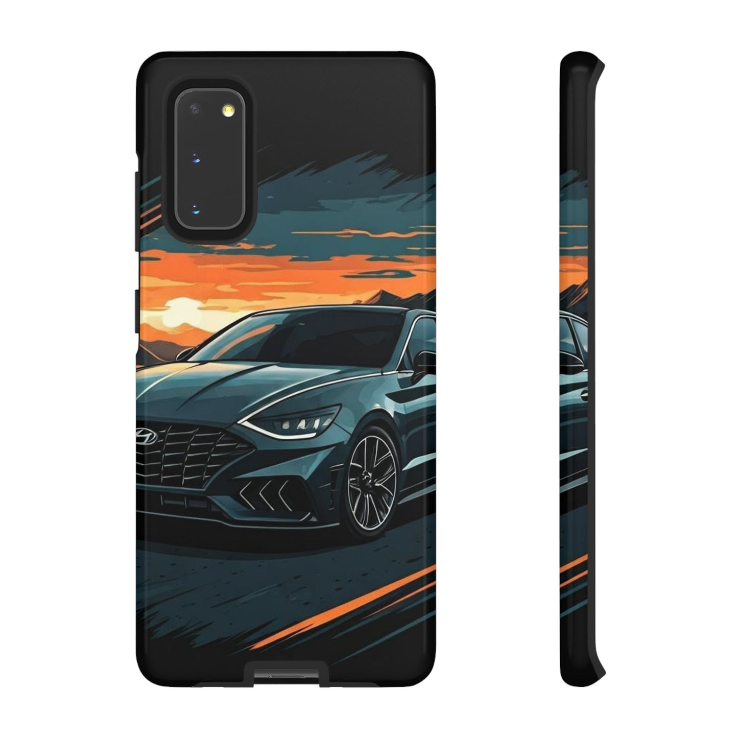 Hyundai Sonata-Sunset Drive-Dual Layer Ultra Tough Phone Case Samsung Galaxy S20 Glossy Printify by The Night Shift Automotive Apparel