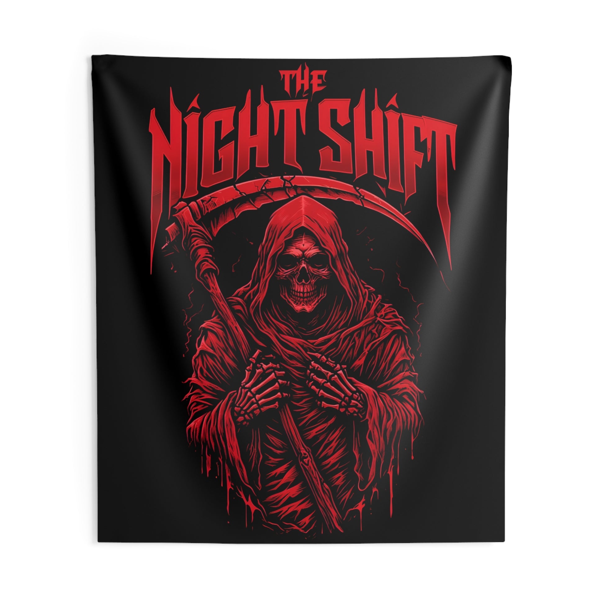 The Night Shift Reaper Indoor Wall Tapestries - Shop Banner 88" × 104" Printify by The Night Shift Automotive Apparel